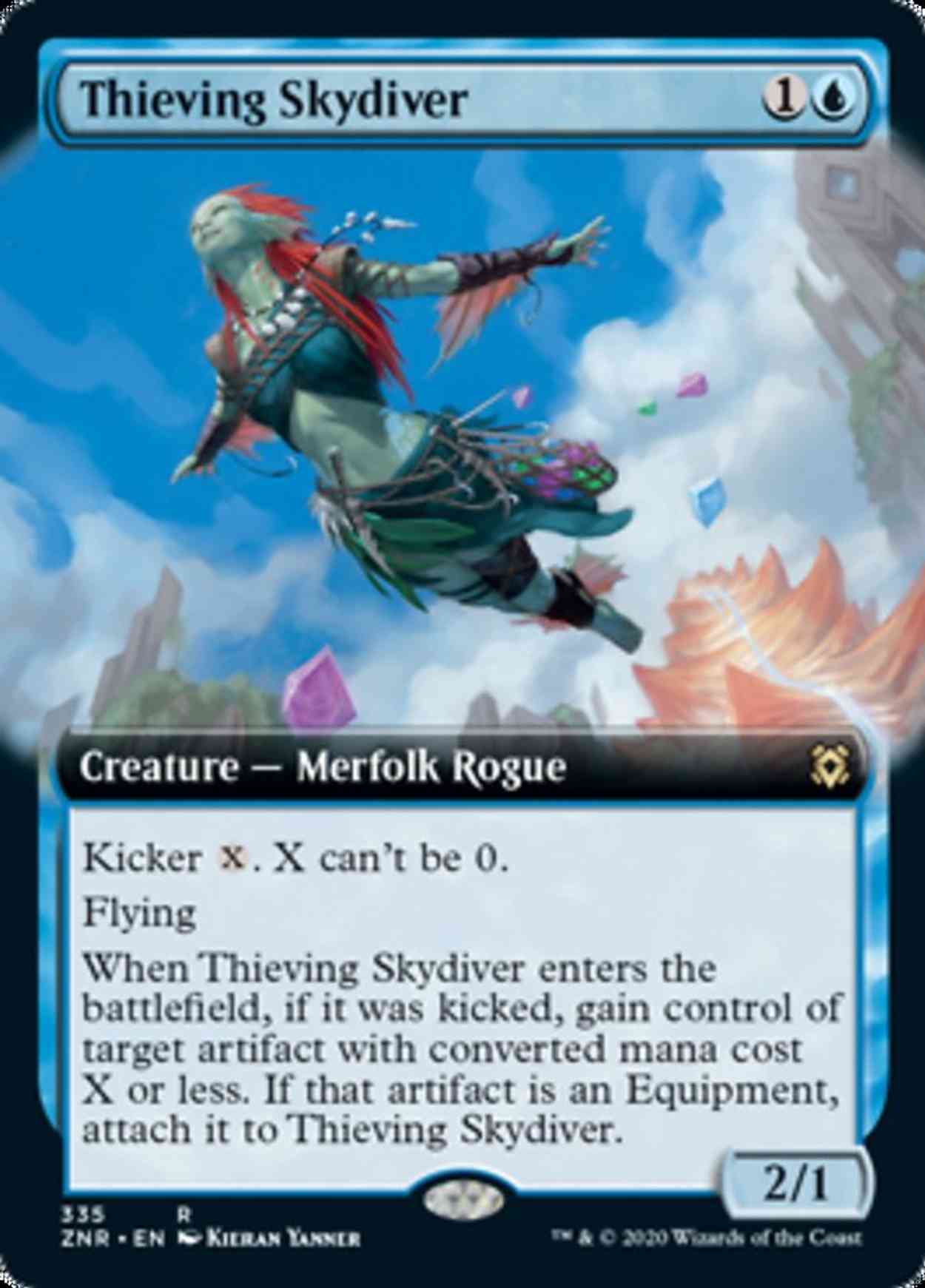 Thieving Skydiver (Extended Art) magic card front