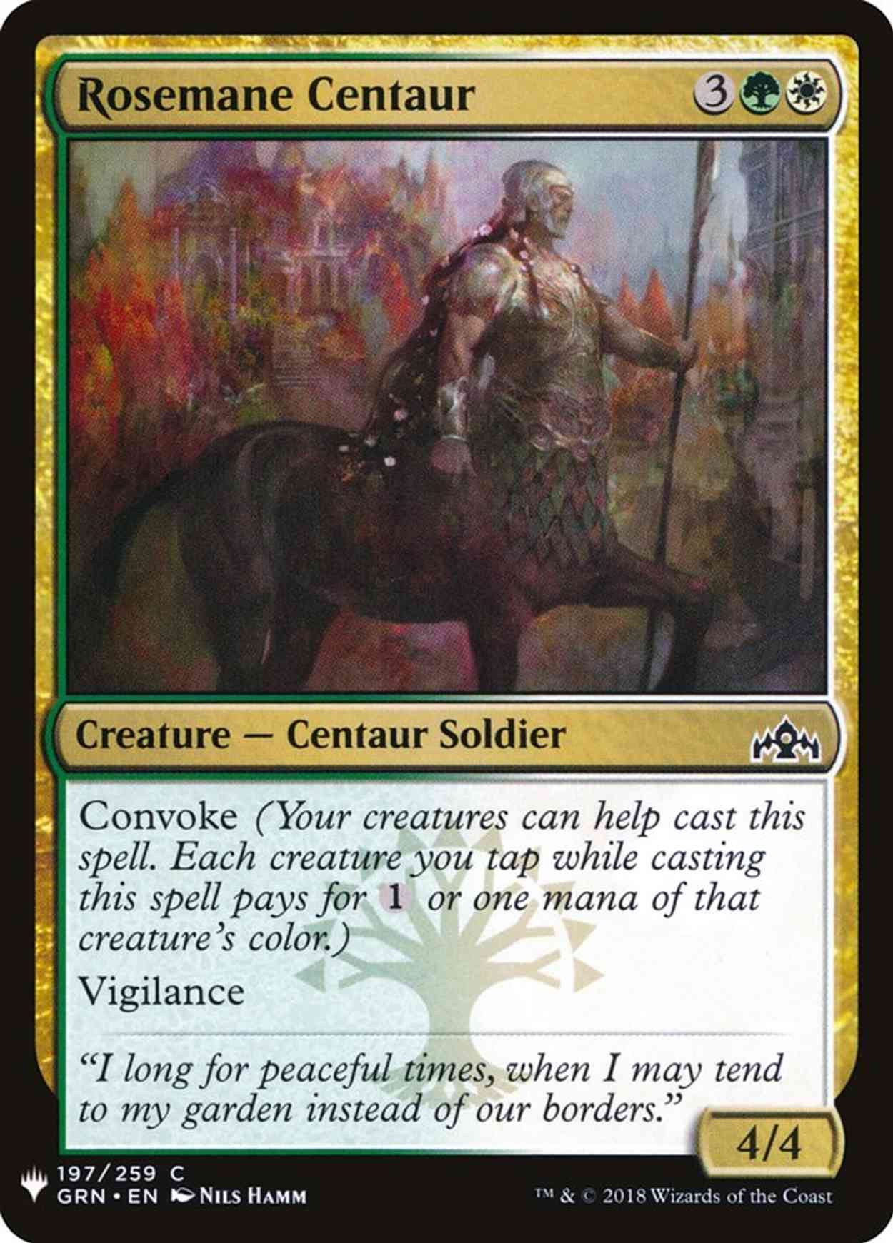 Rosemane Centaur magic card front
