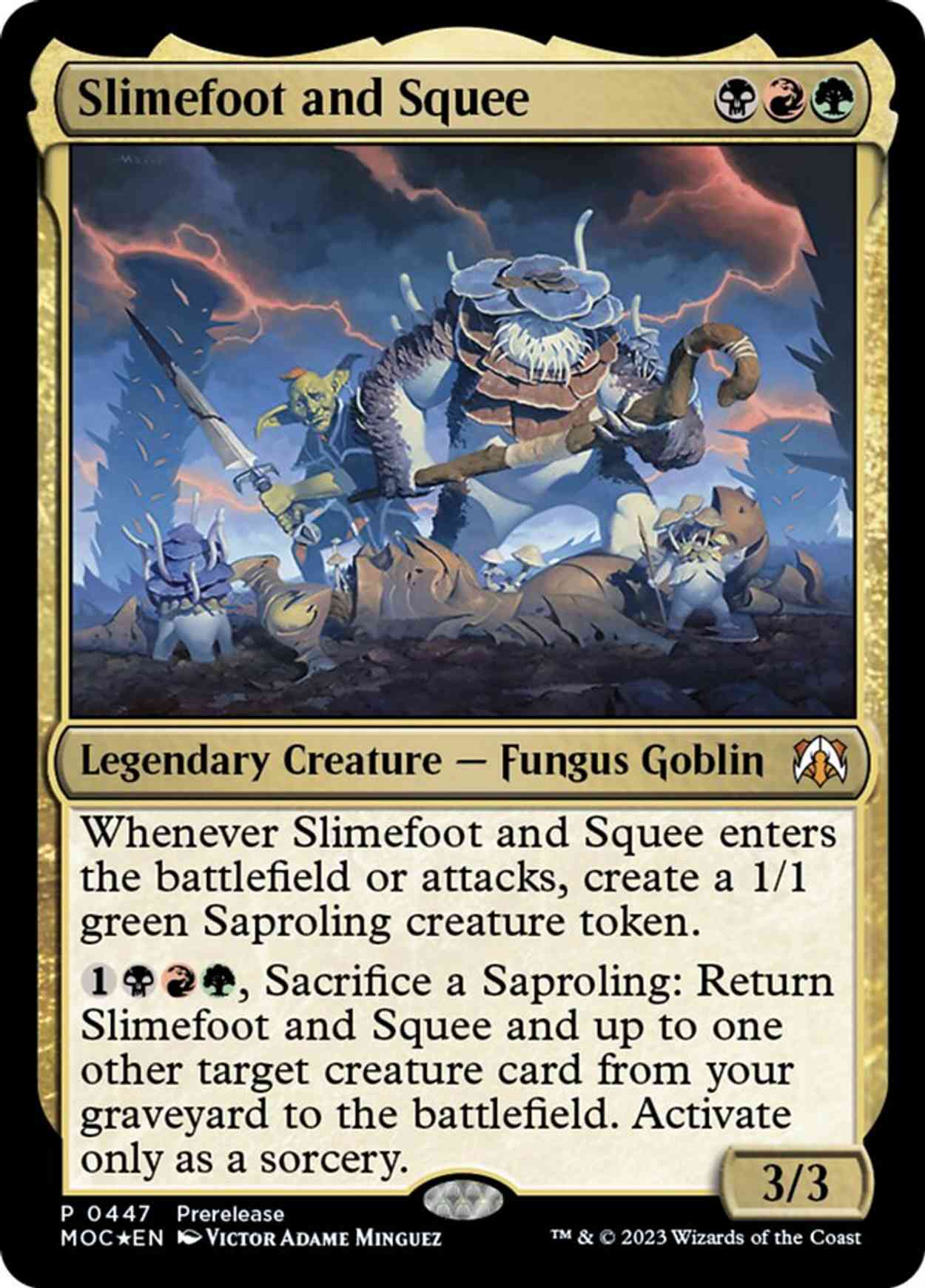 Slimefoot and Squee magic card front