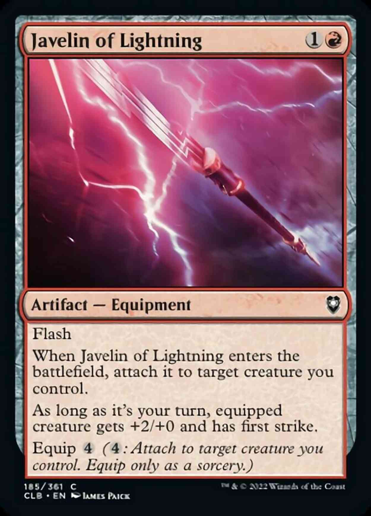 Javelin of Lightning magic card front