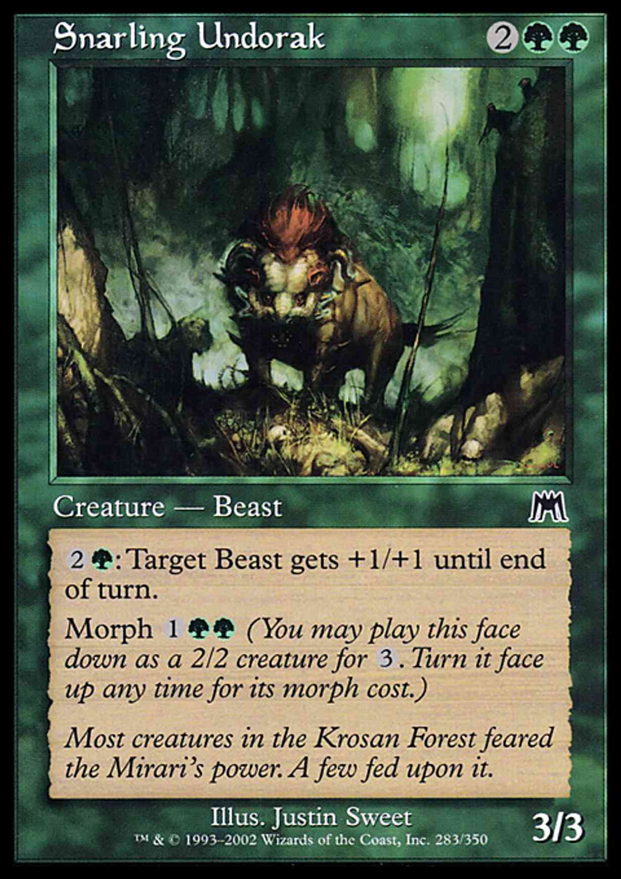 Snarling Undorak magic card front