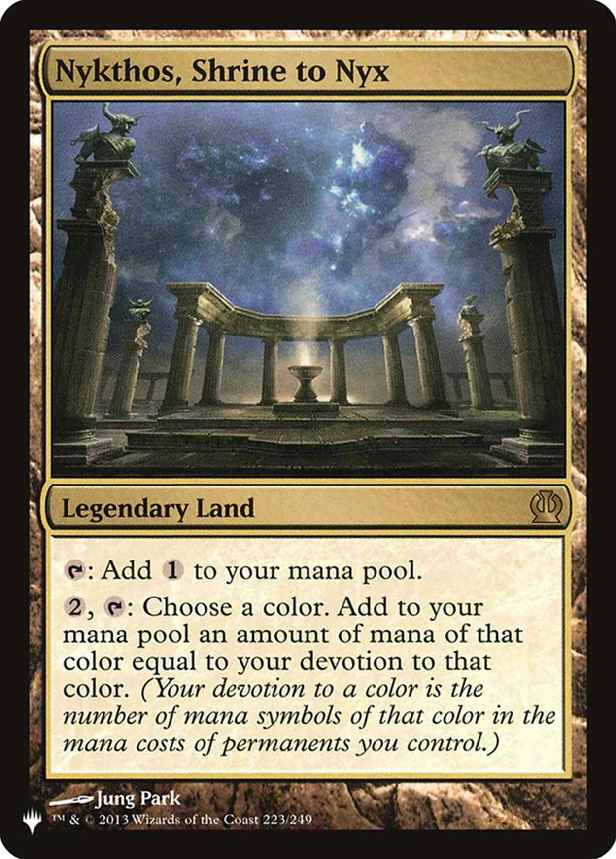 Nykthos, Shrine to Nyx magic card front