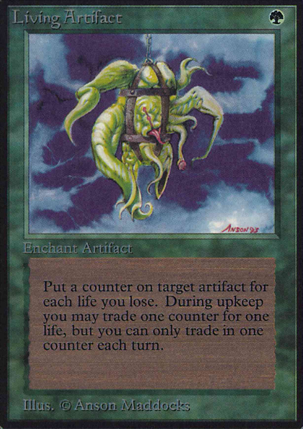 Living Artifact magic card front