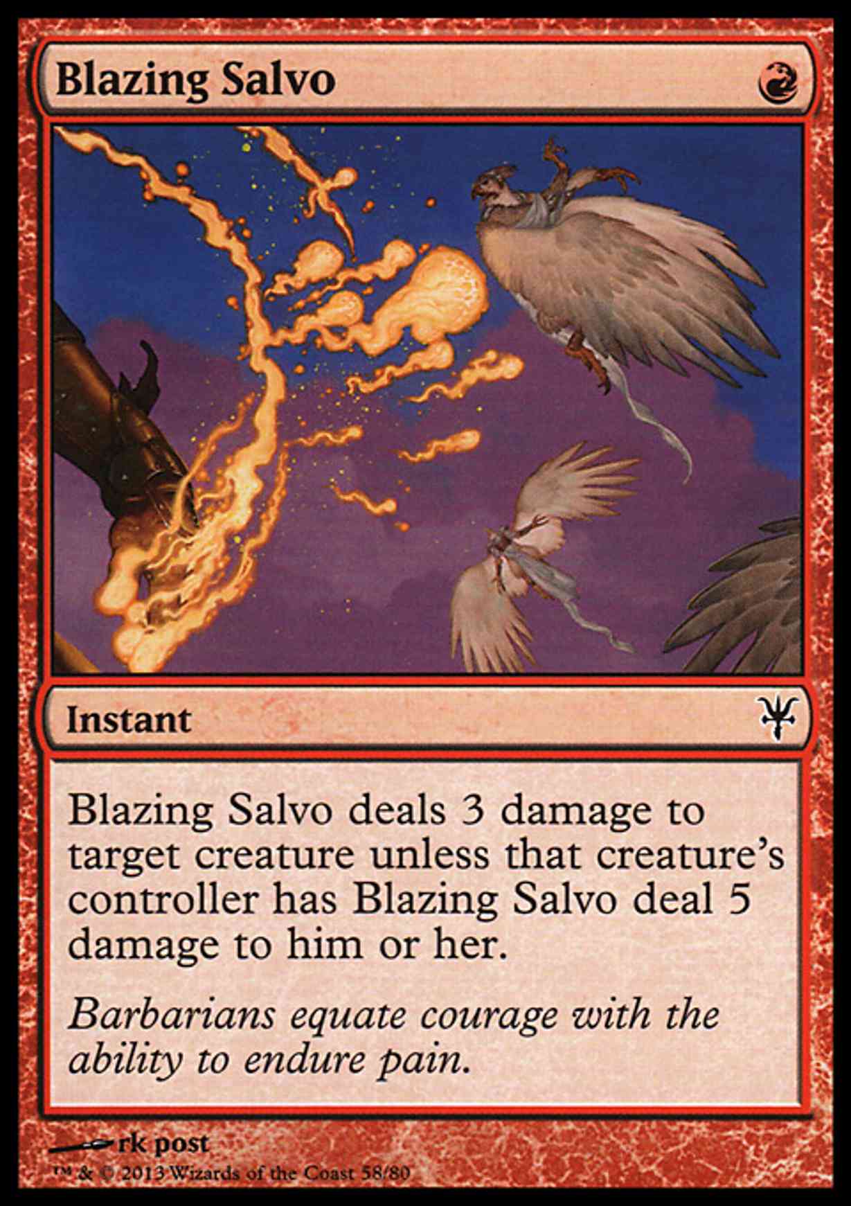 Blazing Salvo magic card front