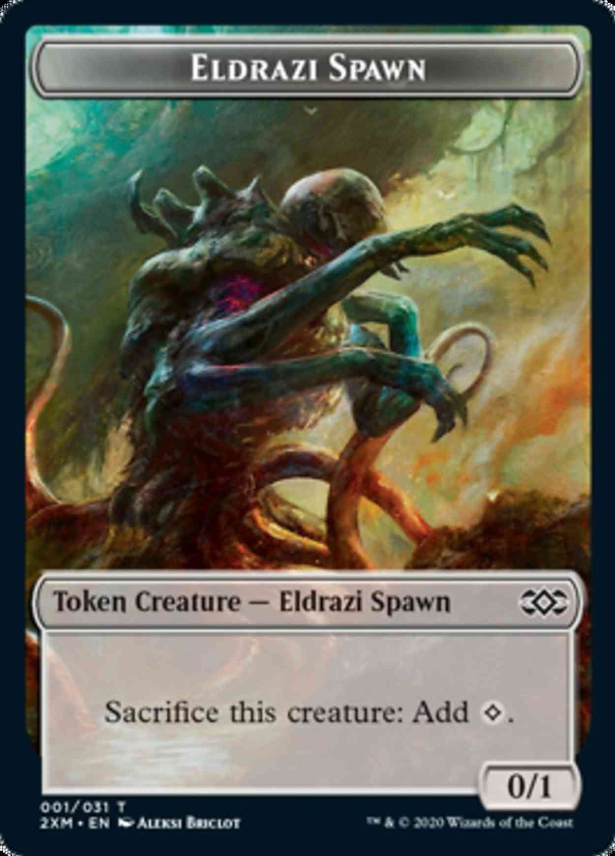 Eldrazi Spawn // Plant Double-sided Token magic card front