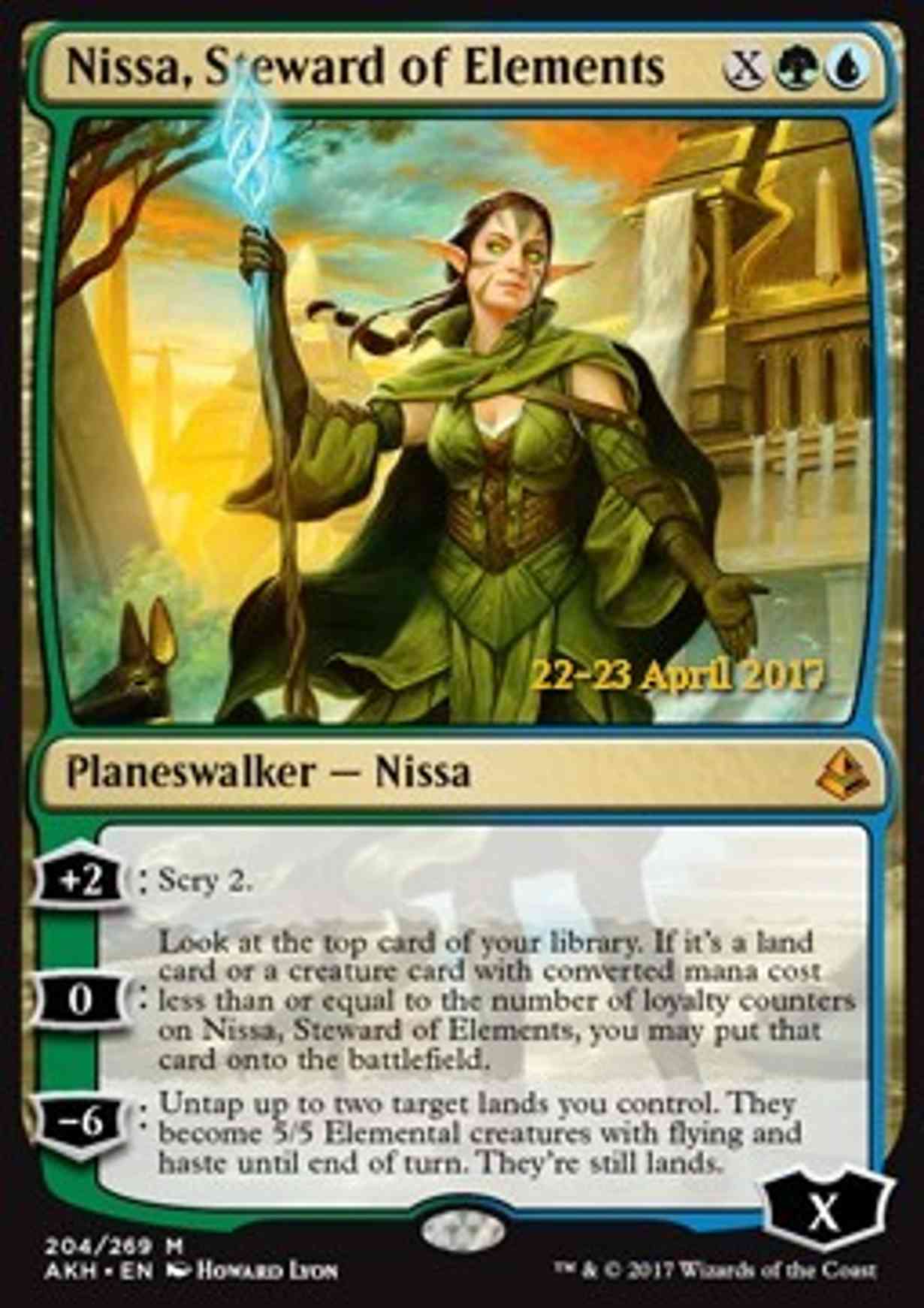 Nissa, Steward of Elements magic card front