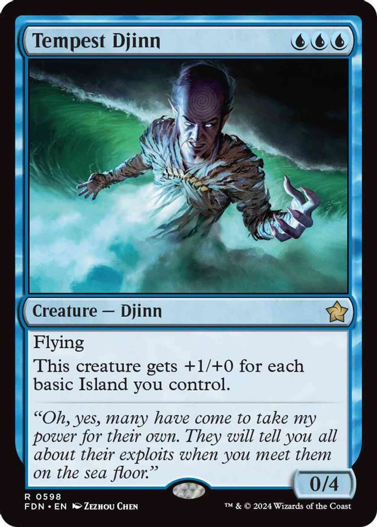 Tempest Djinn magic card front