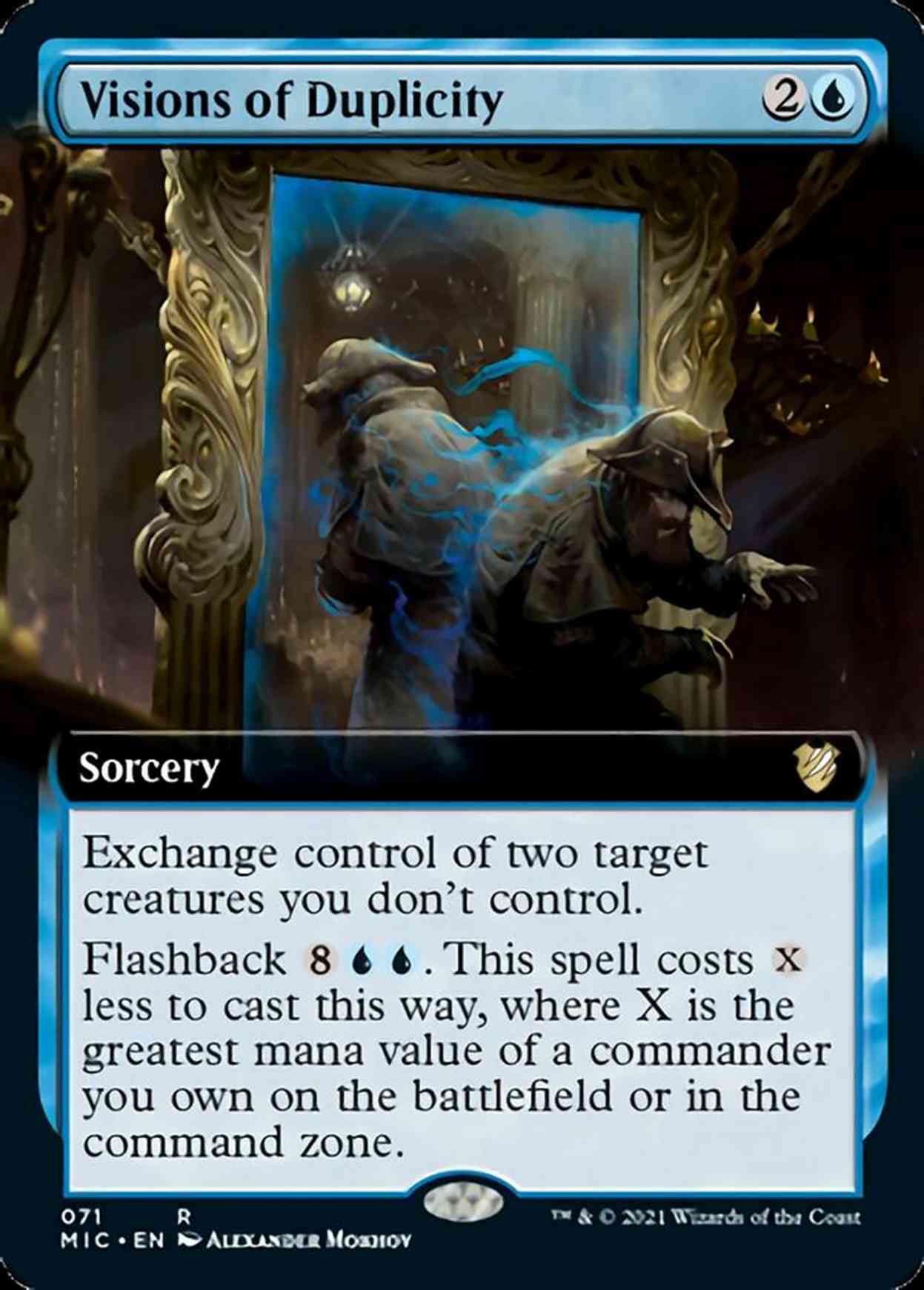 Visions of Duplicity (Extended Art) magic card front