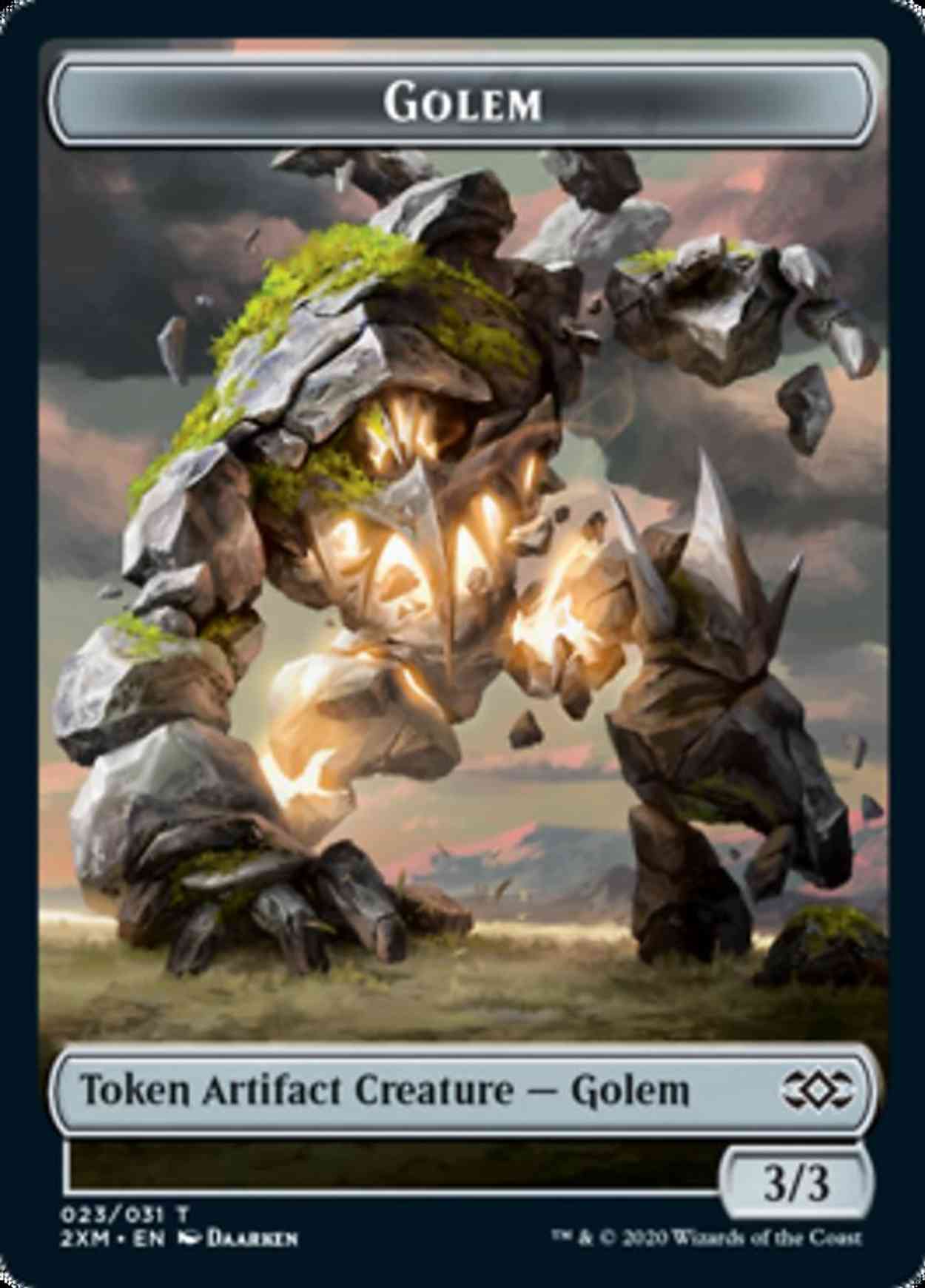 Golem // Thopter (008) Double-sided Token magic card front