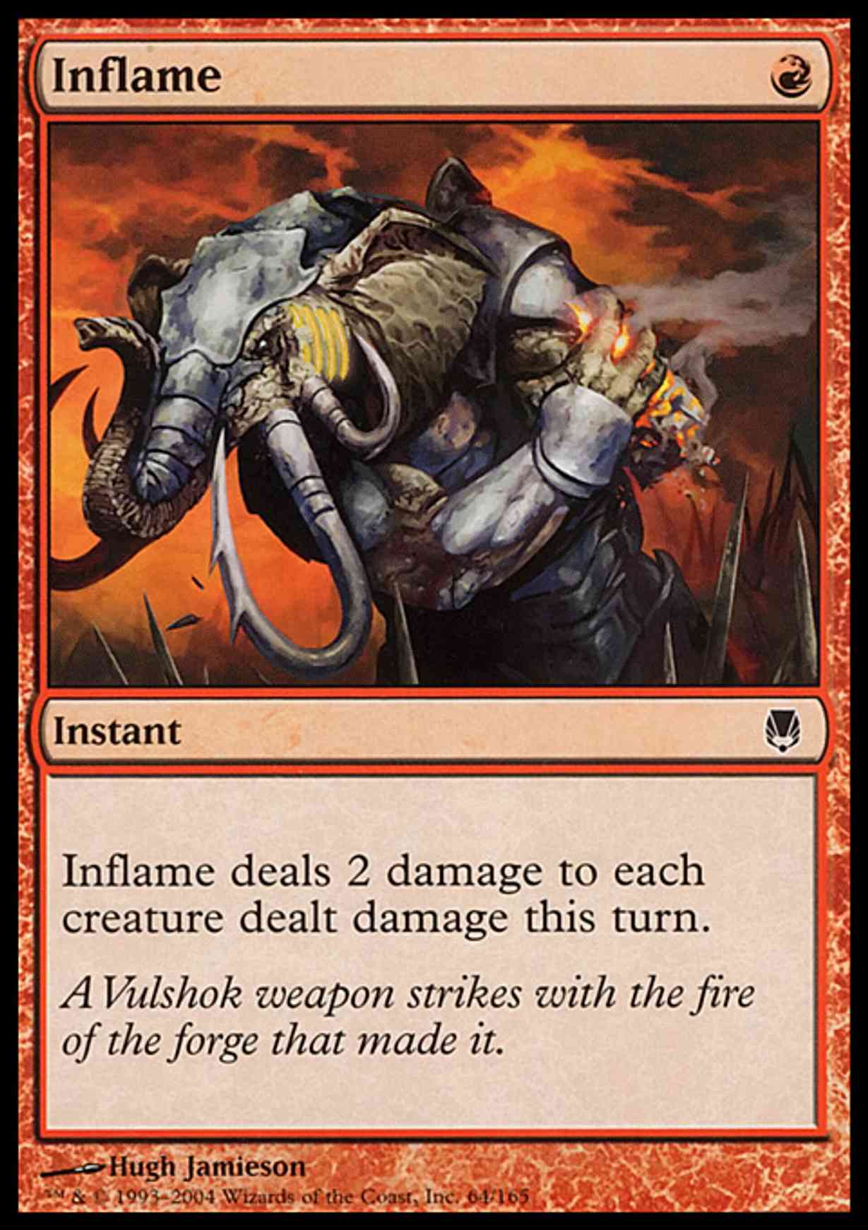 Inflame magic card front