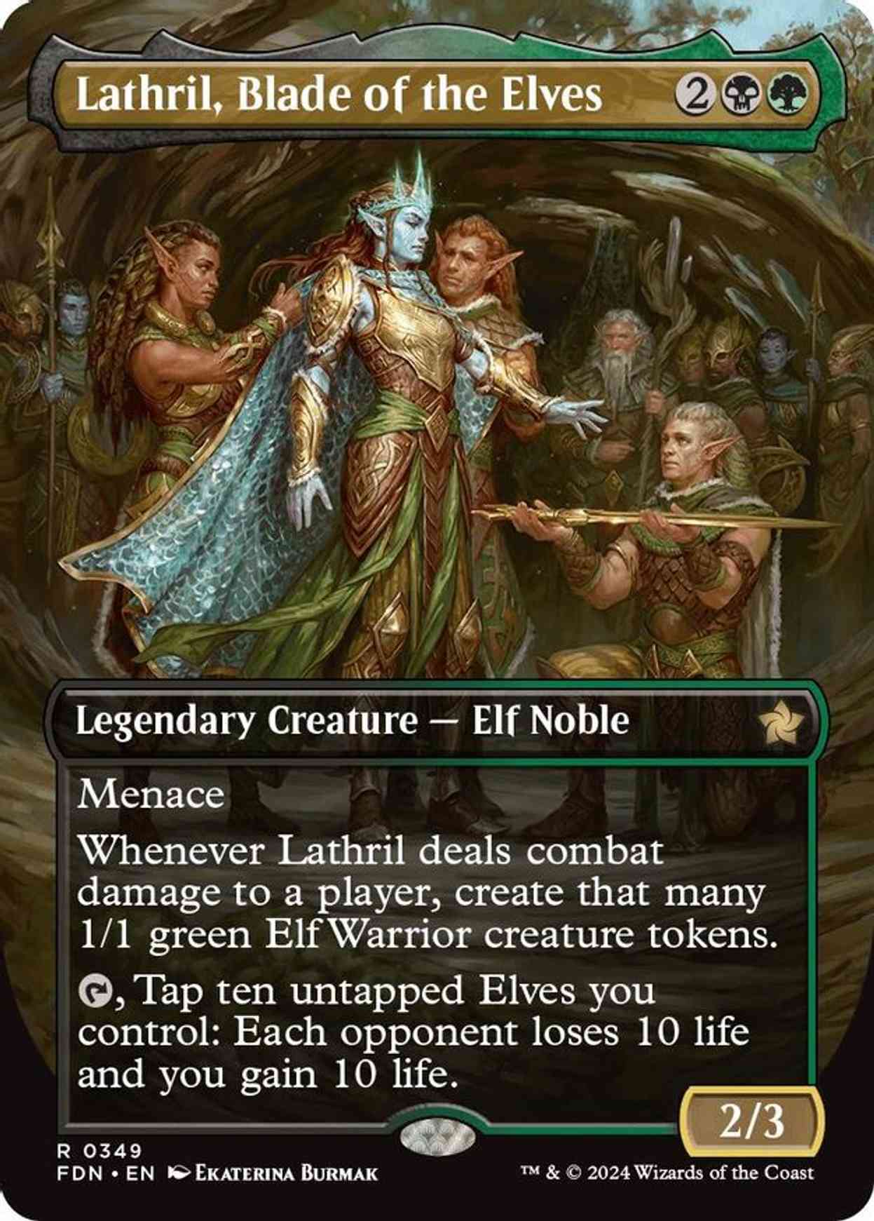 Lathril, Blade of the Elves (Borderless) magic card front