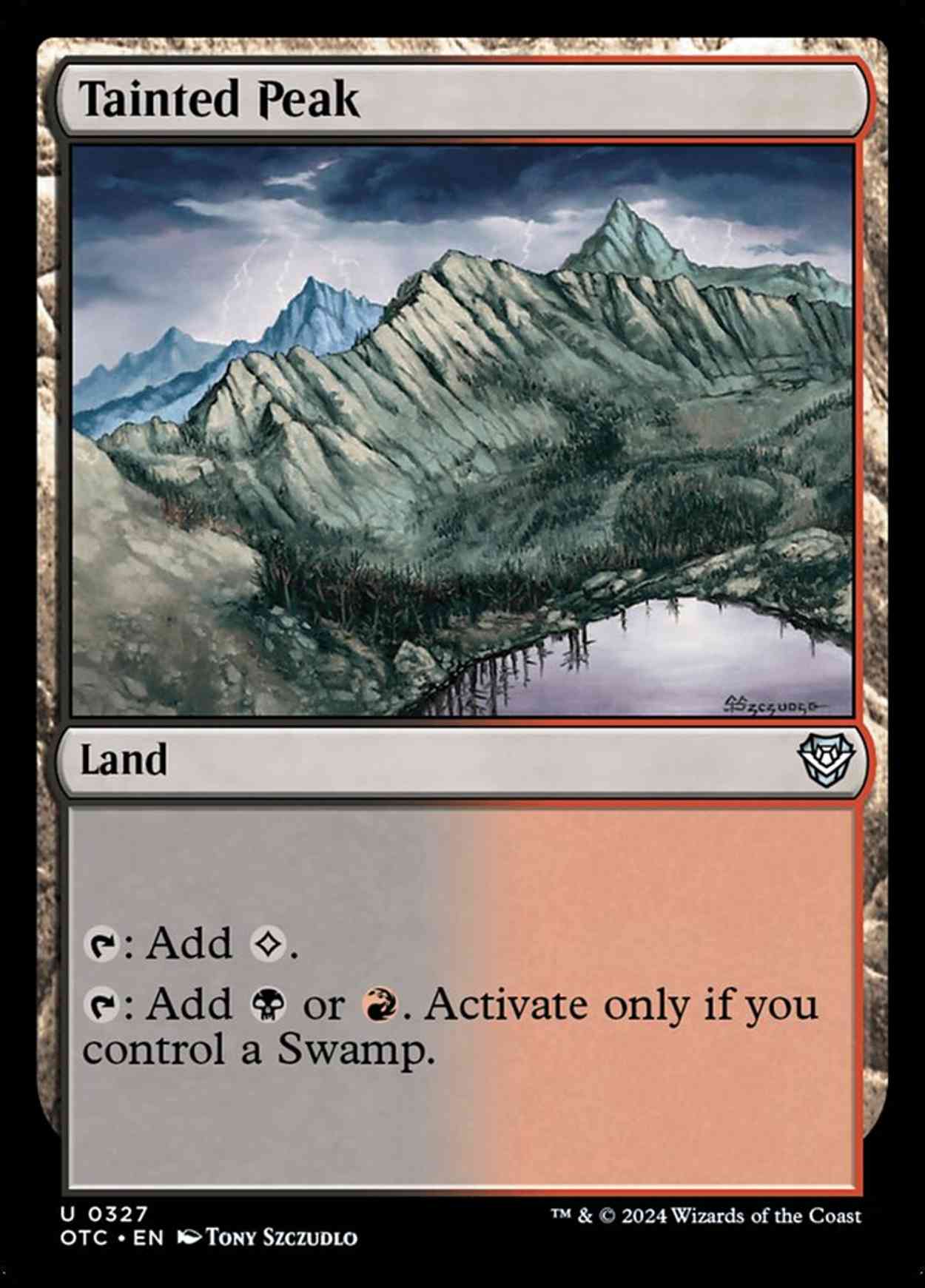 Tainted Peak magic card front
