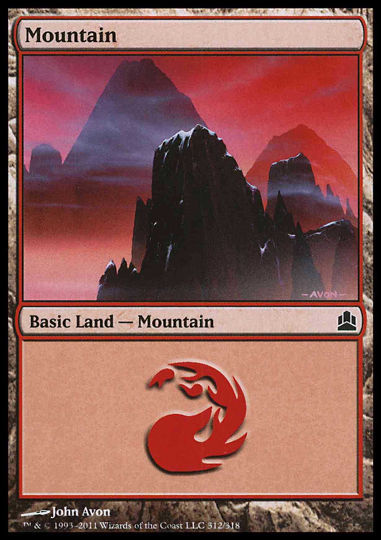 Mountain (312) magic card front
