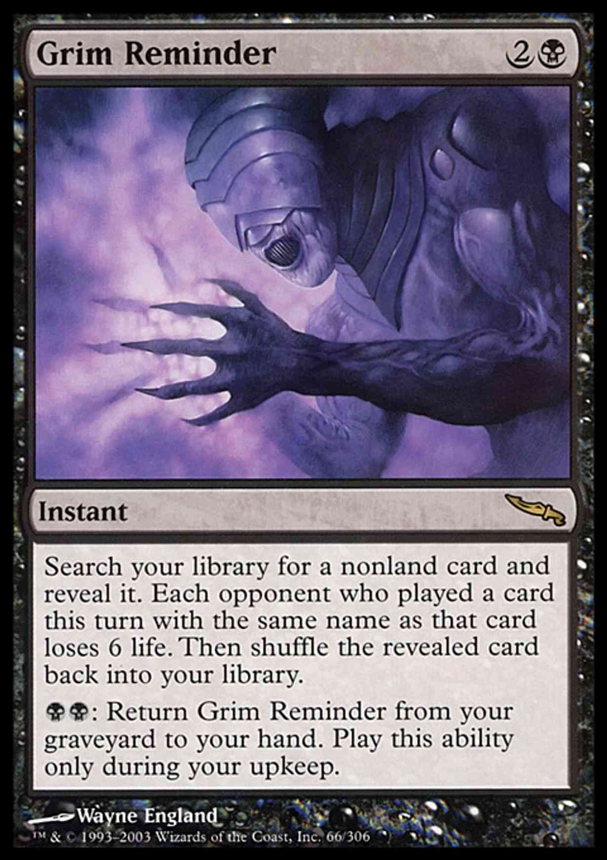 Grim Reminder magic card front