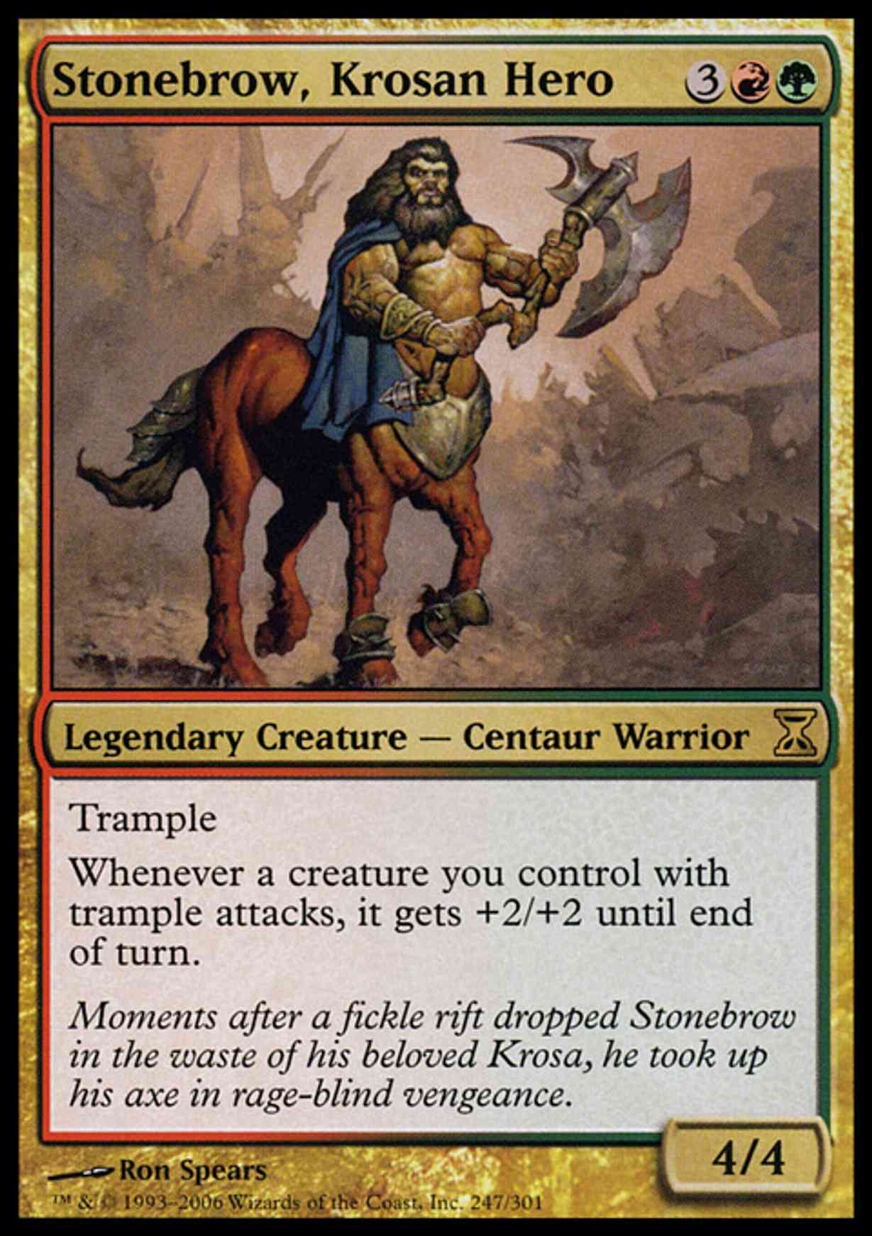 Stonebrow, Krosan Hero magic card front