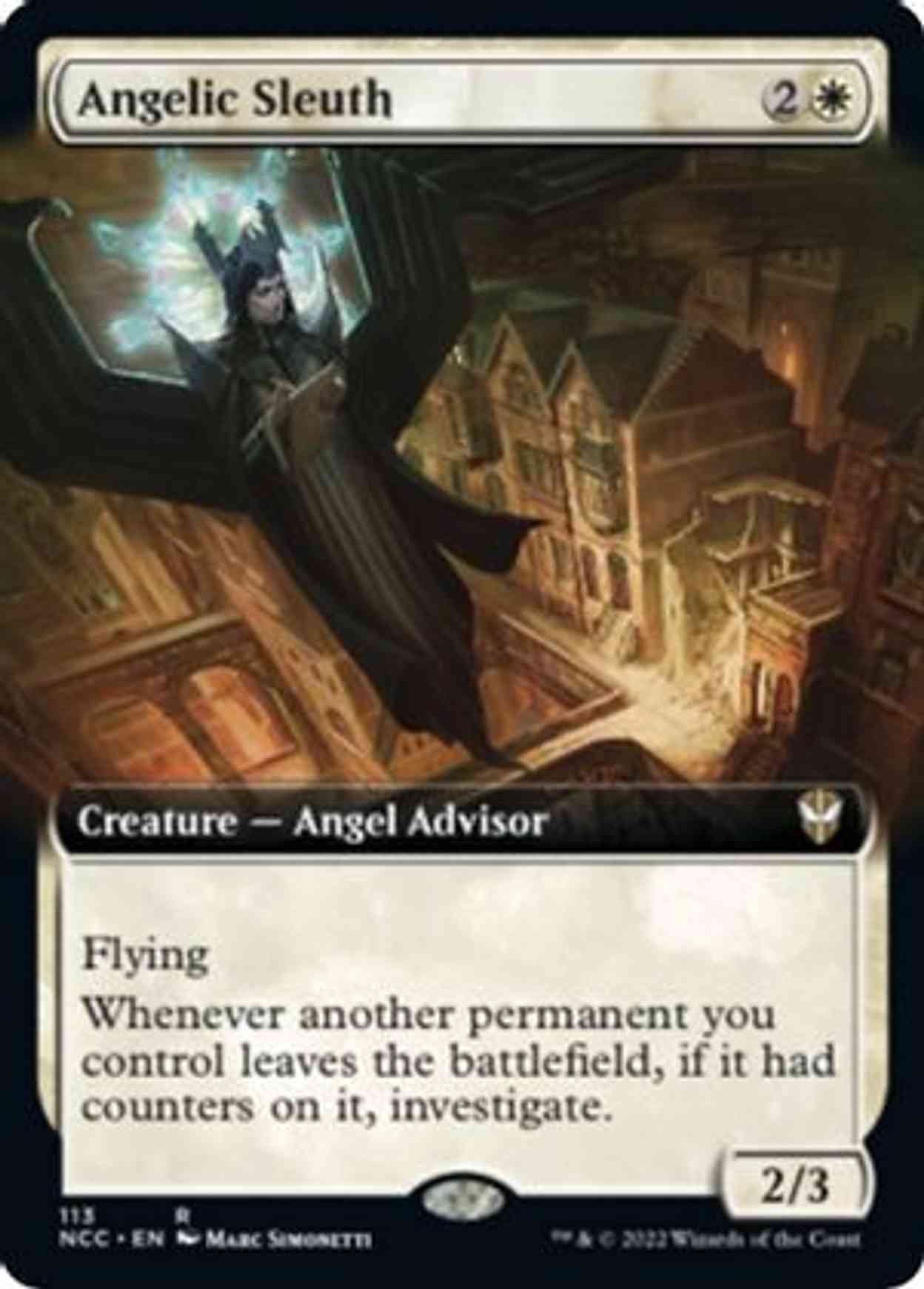 Angelic Sleuth (Extended Art) magic card front