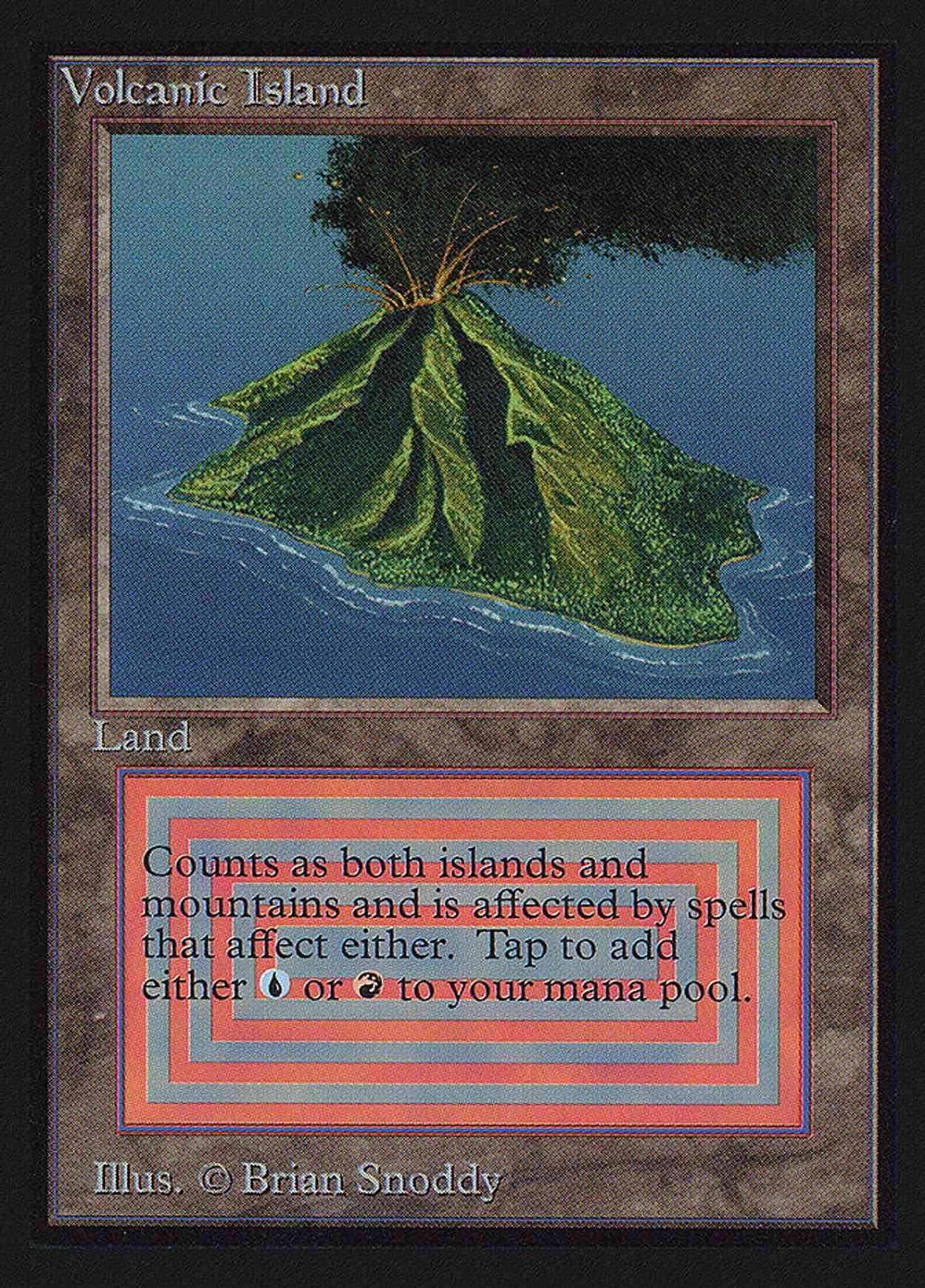 Volcanic Island (IE) magic card front