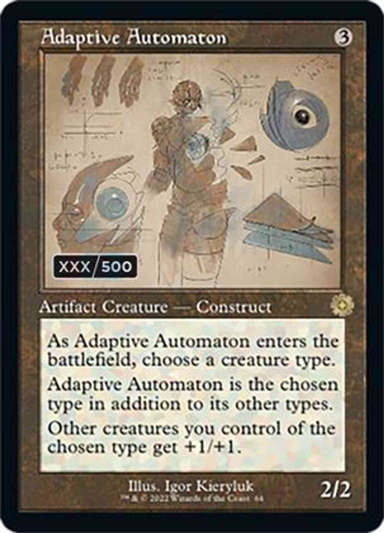 Adaptive Automaton (Schematic) (Serial Numbered) magic card front