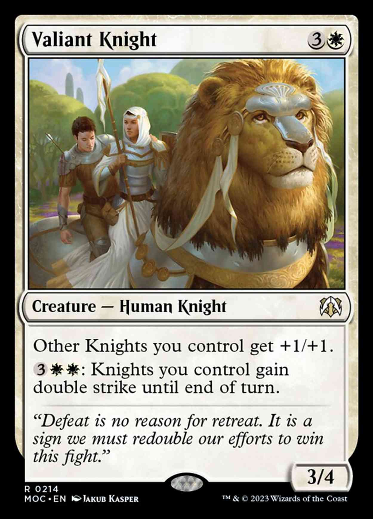 Valiant Knight magic card front