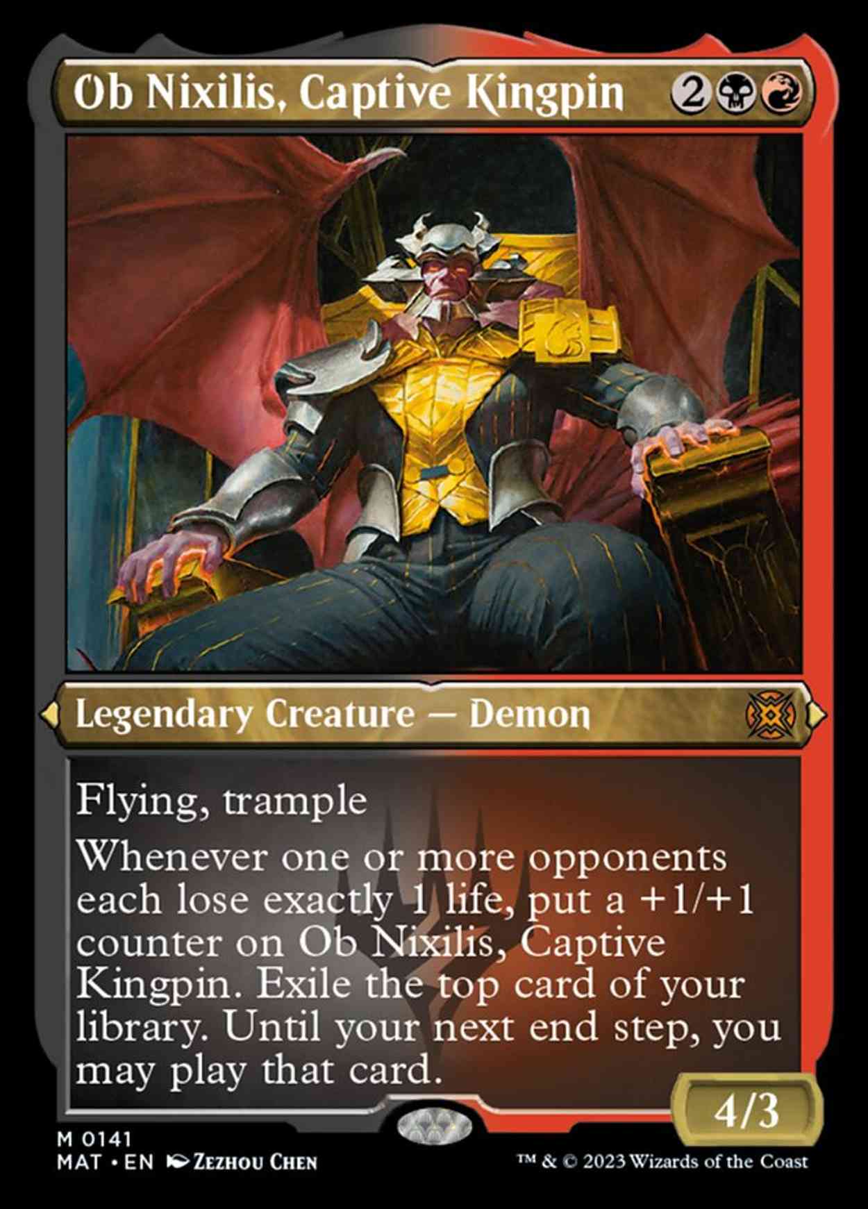 Ob Nixilis, Captive Kingpin (Foil Etched) magic card front