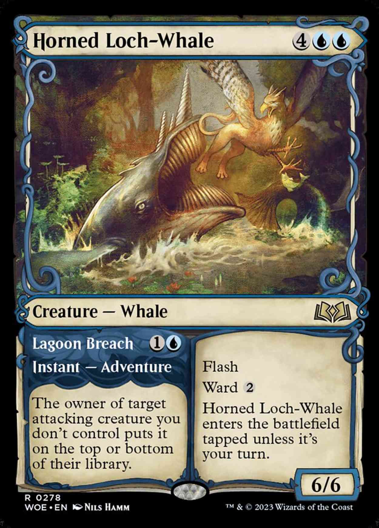 Horned Loch-Whale (Showcase) magic card front