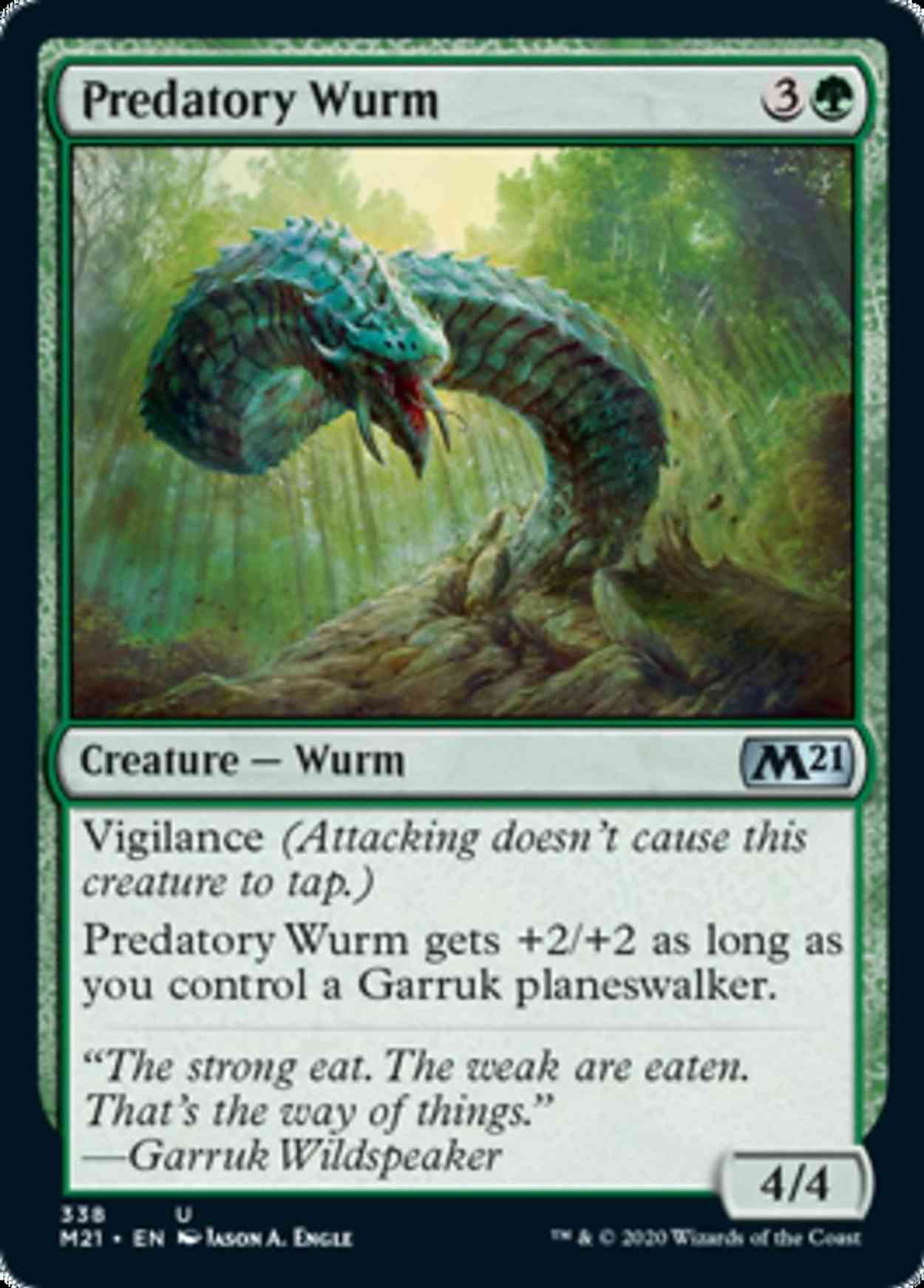 Predatory Wurm magic card front