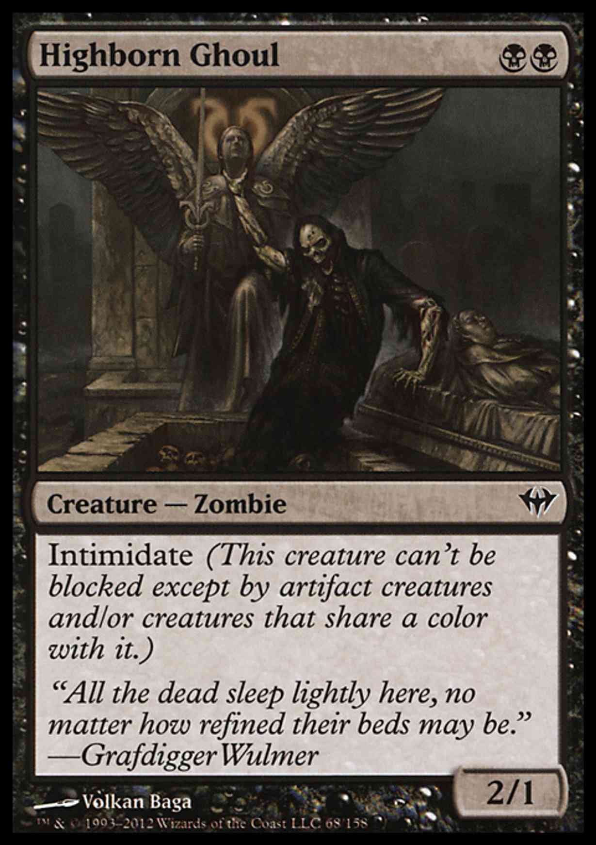 Highborn Ghoul magic card front