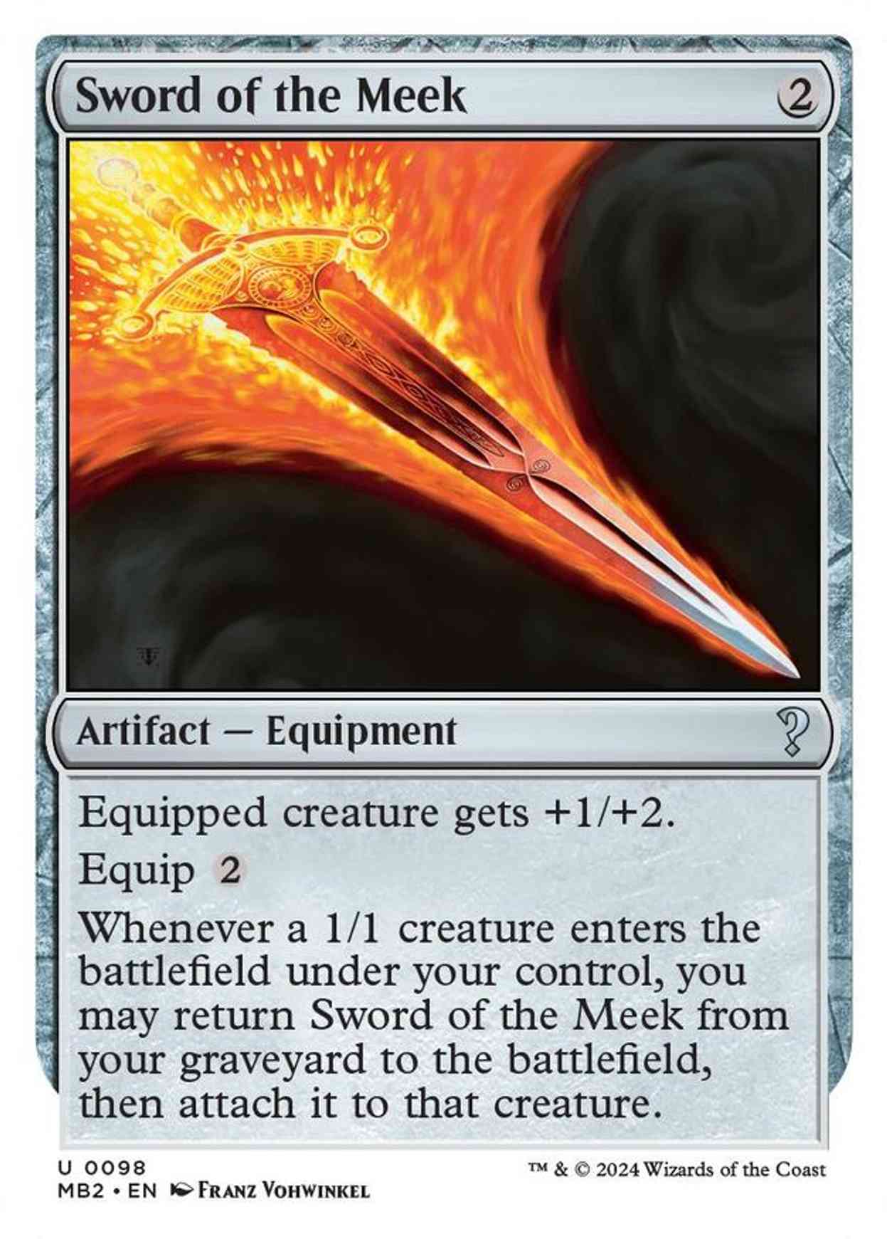 Sword of the Meek (White Border) magic card front