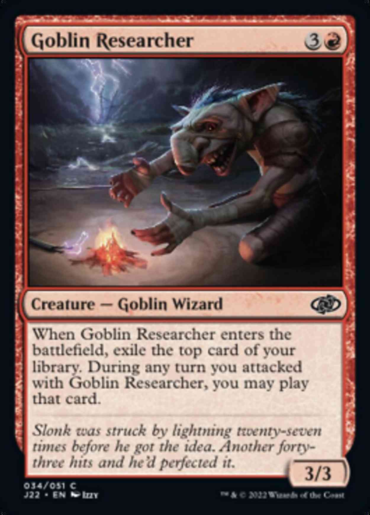Goblin Researcher magic card front