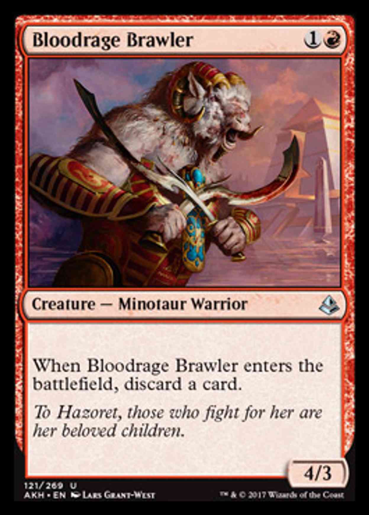 Bloodrage Brawler magic card front