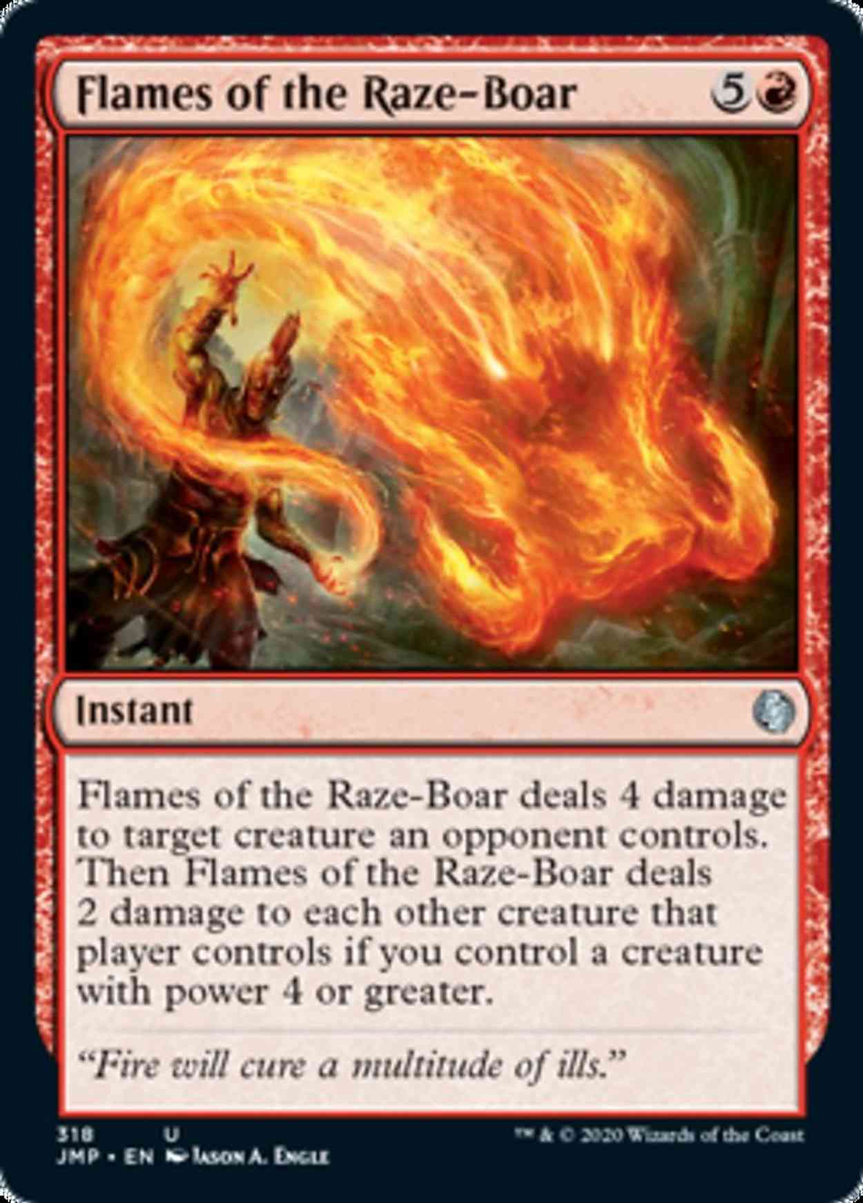 Flames of the Raze-Boar magic card front