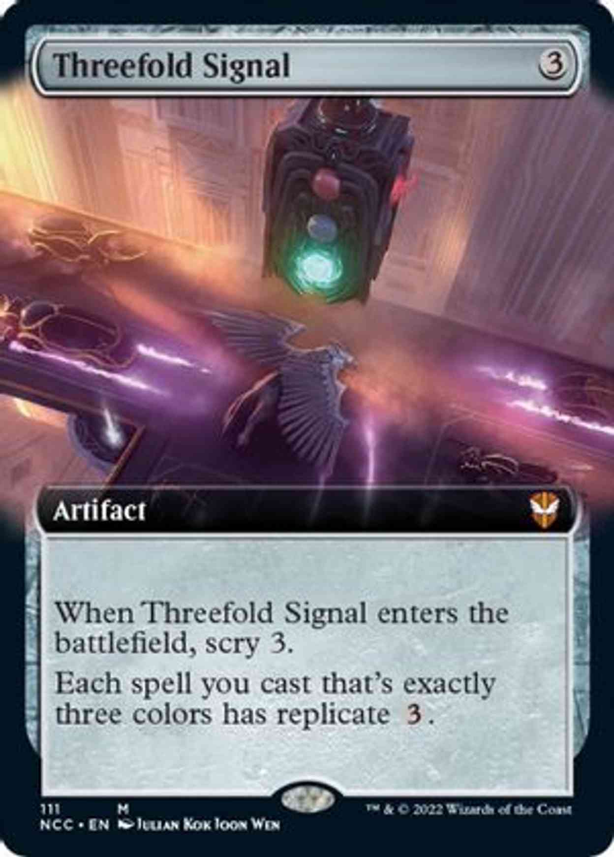 Threefold Signal (Extended Art) magic card front