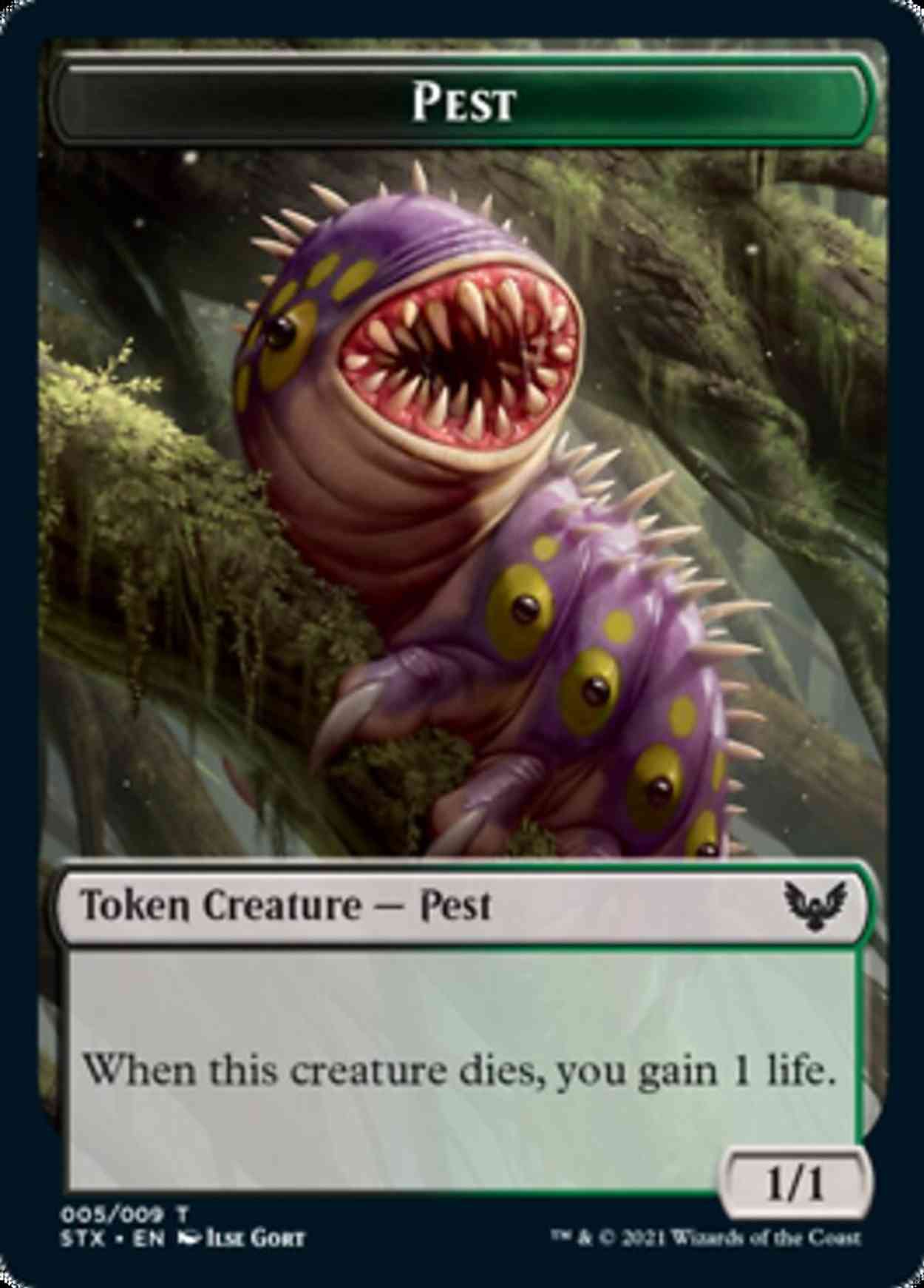 Pest Token magic card front