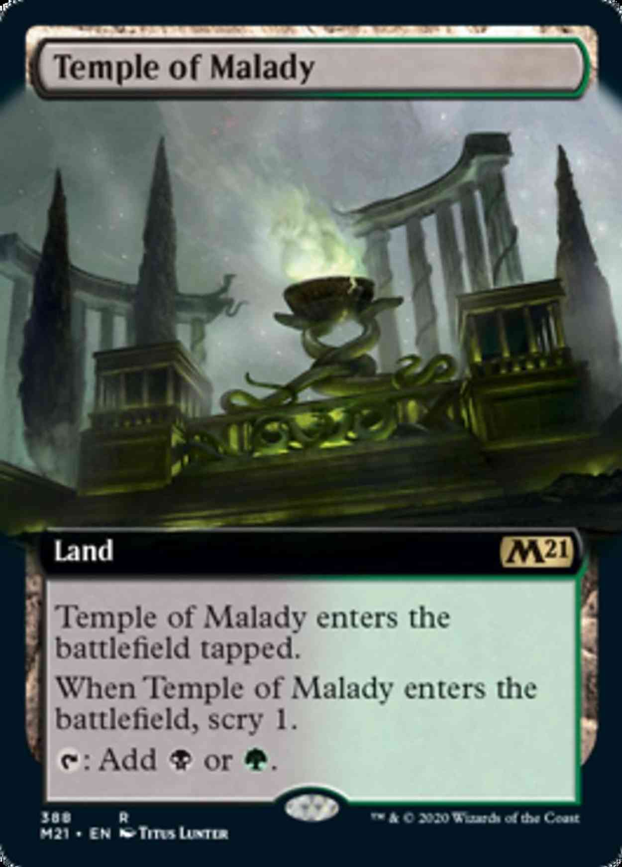 Temple of Malady (Extended Art) magic card front