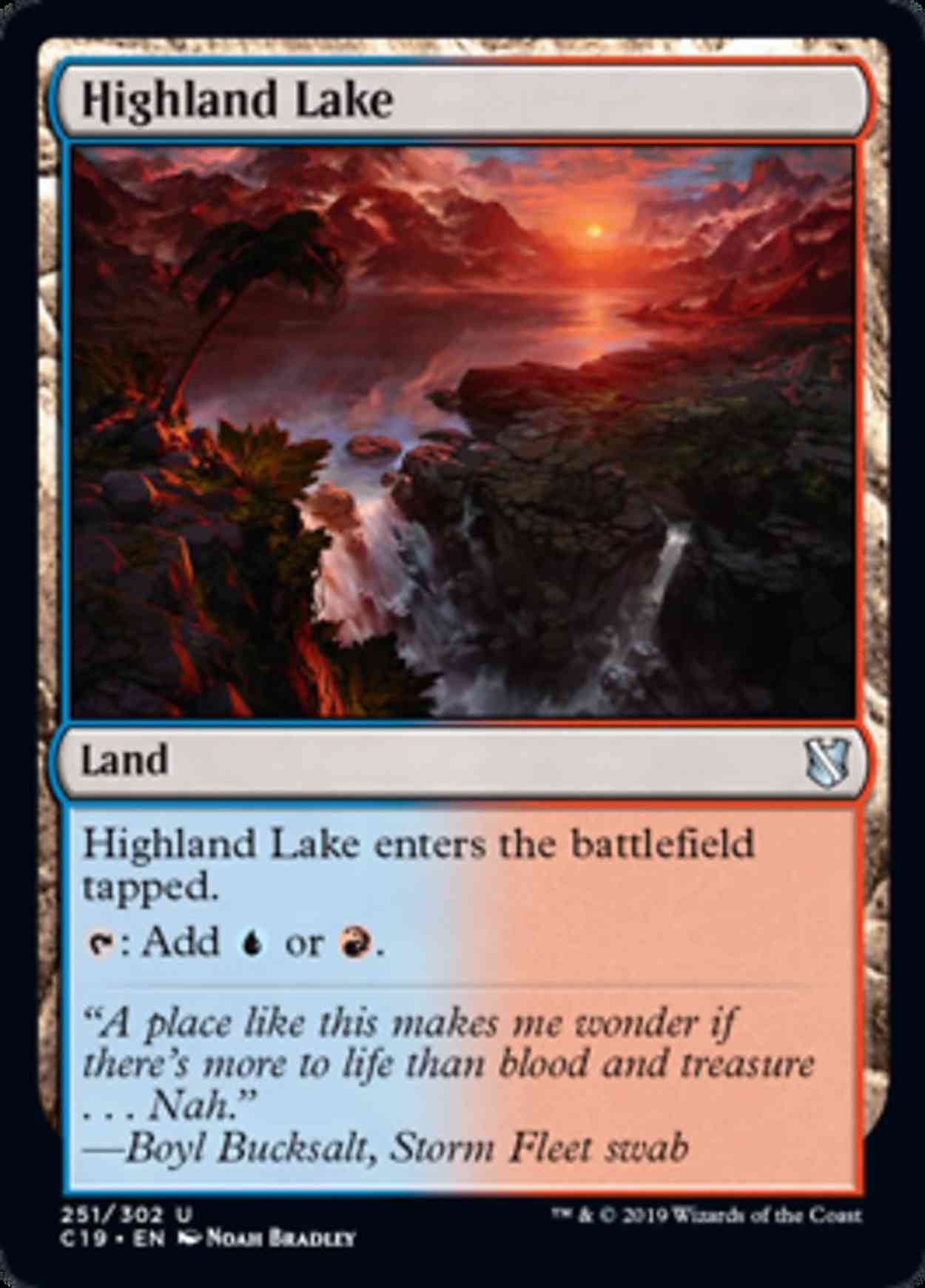 Highland Lake magic card front