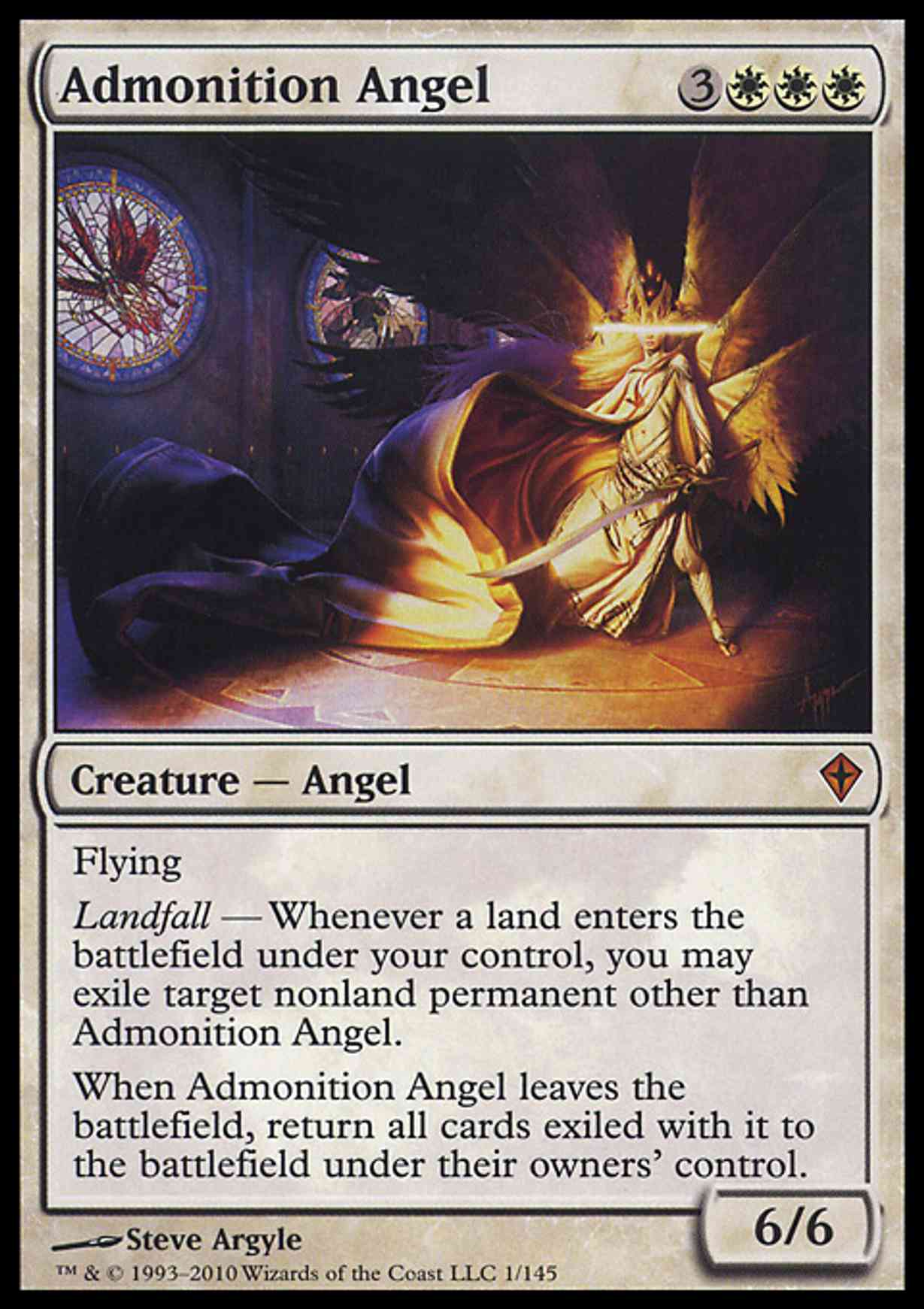 Admonition Angel magic card front