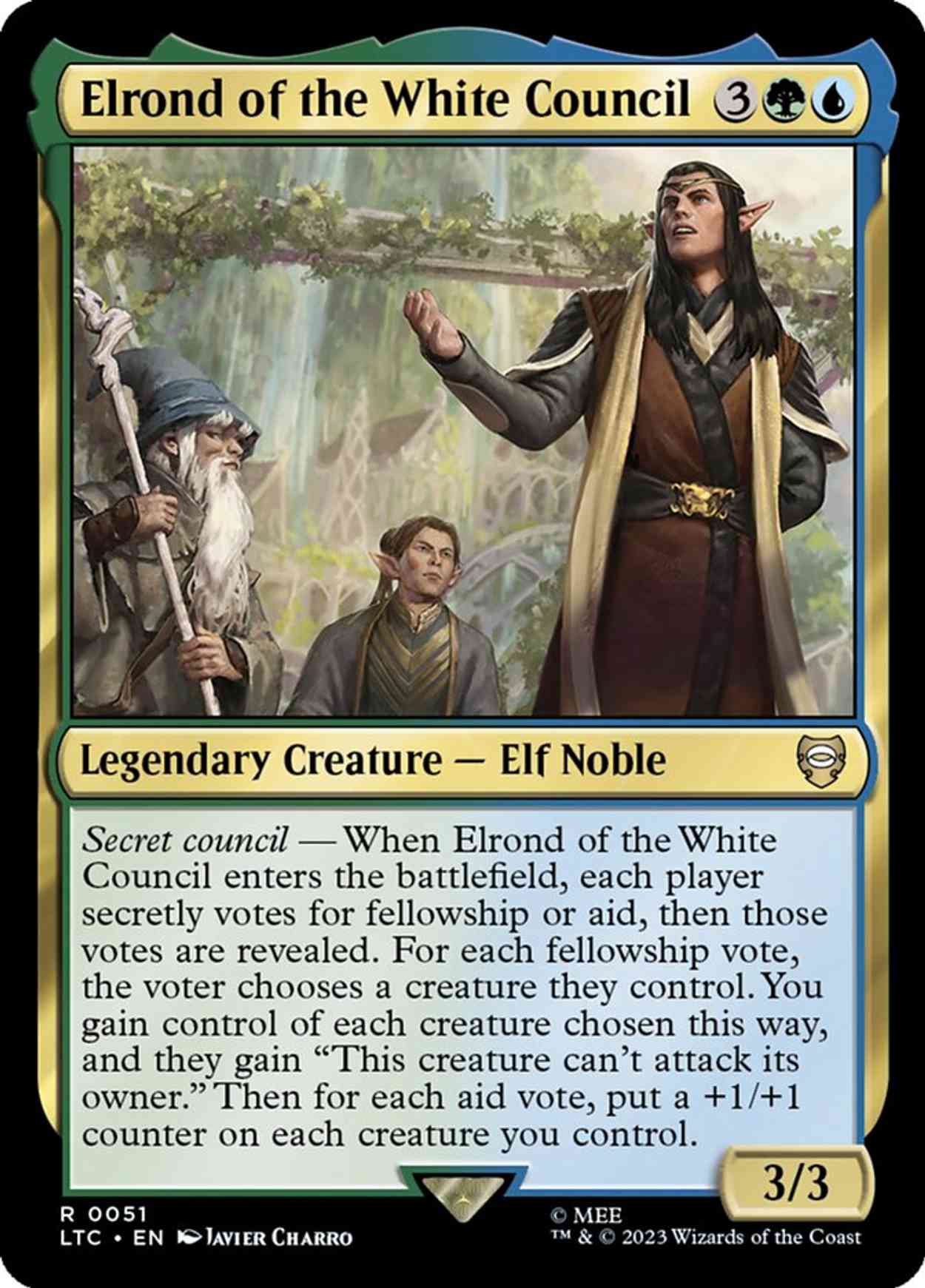 Elrond of the White Council magic card front