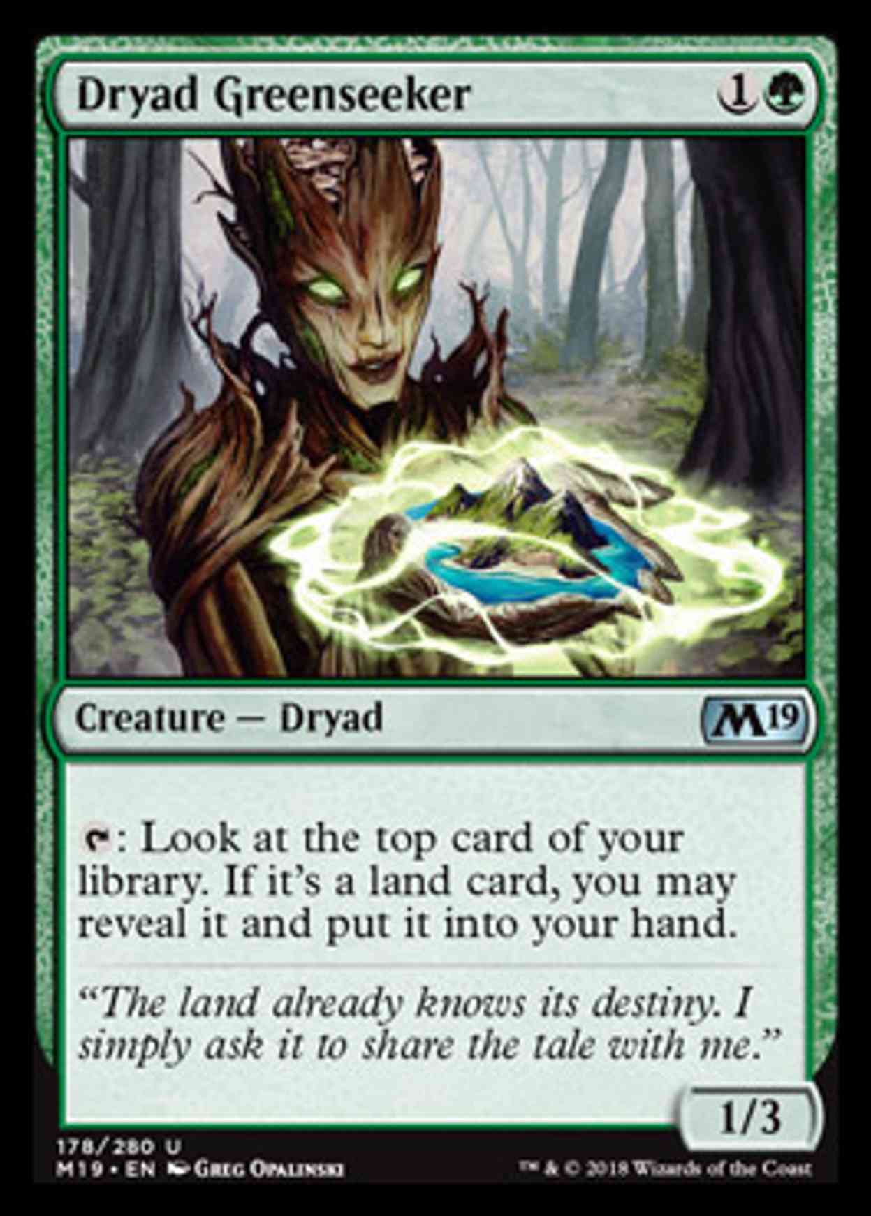 Dryad Greenseeker magic card front