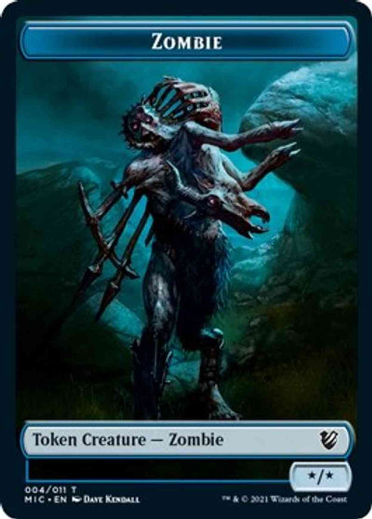 Zombie (004) // Zombie (005) Double-sided Token magic card front
