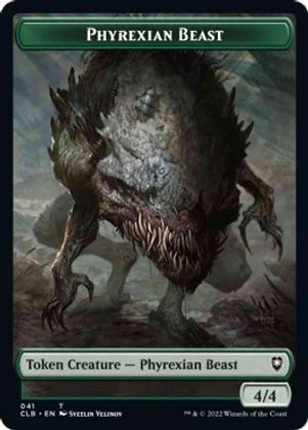 Phyrexian Beast // Wurm Double-sided Token magic card front