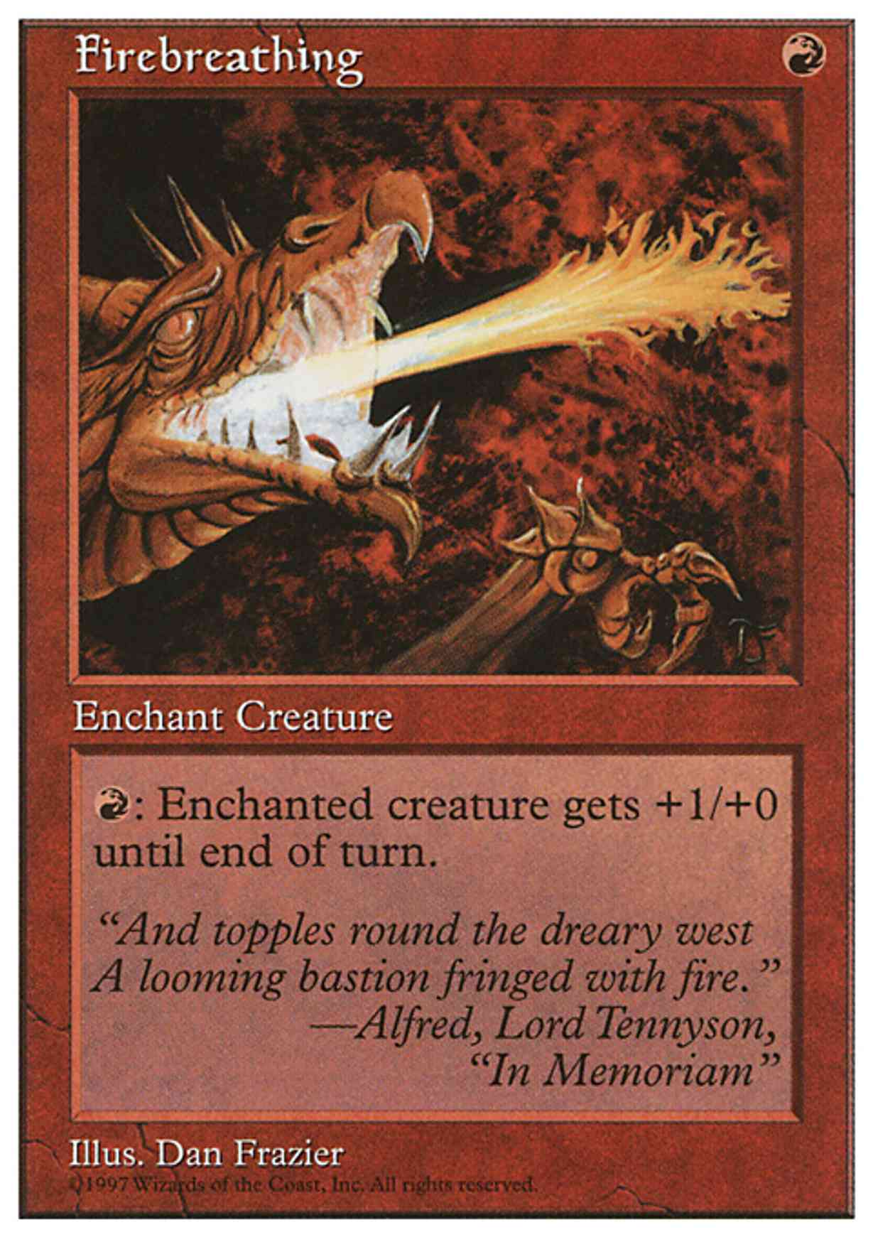 Firebreathing magic card front