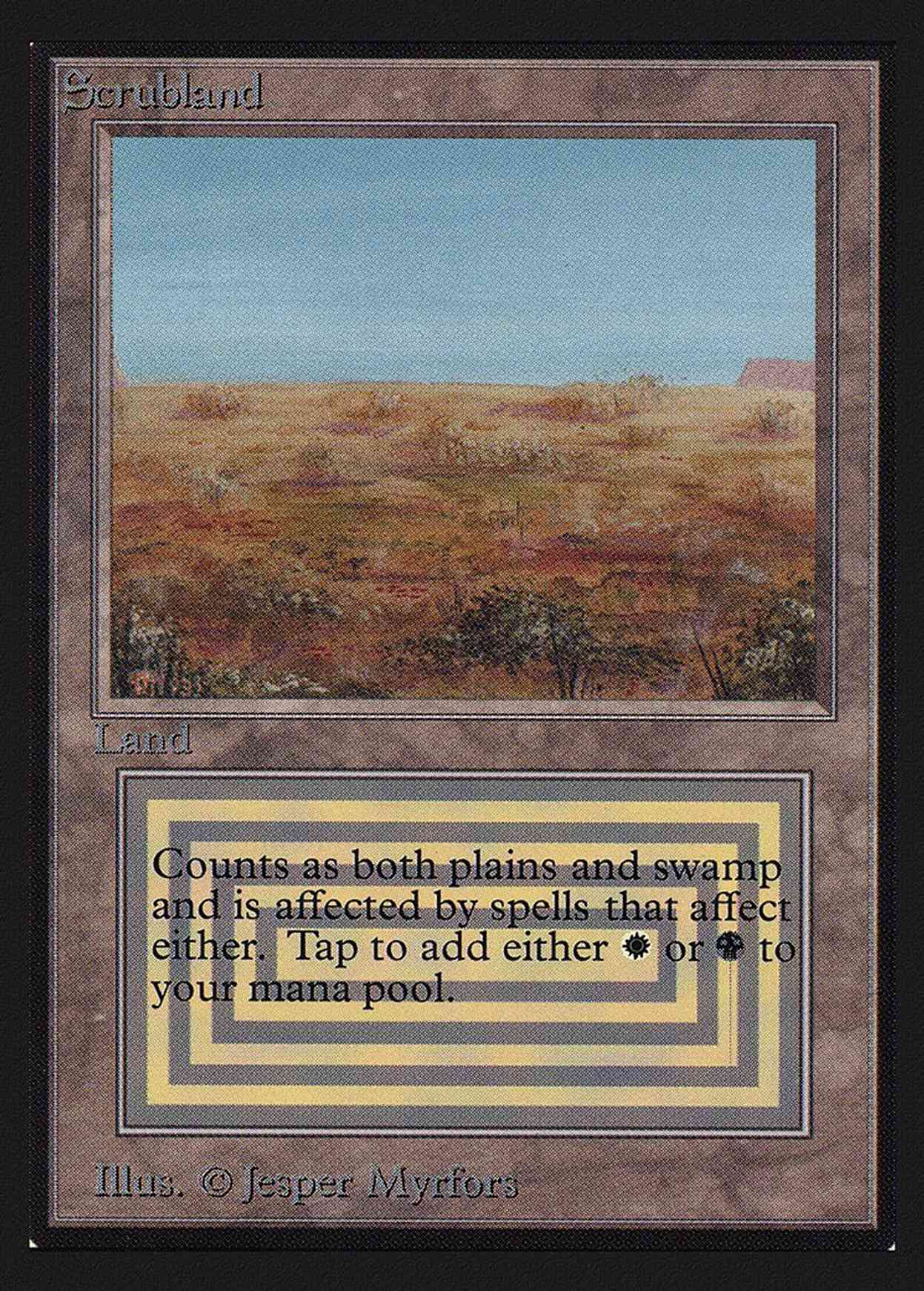 Scrubland (CE) magic card front