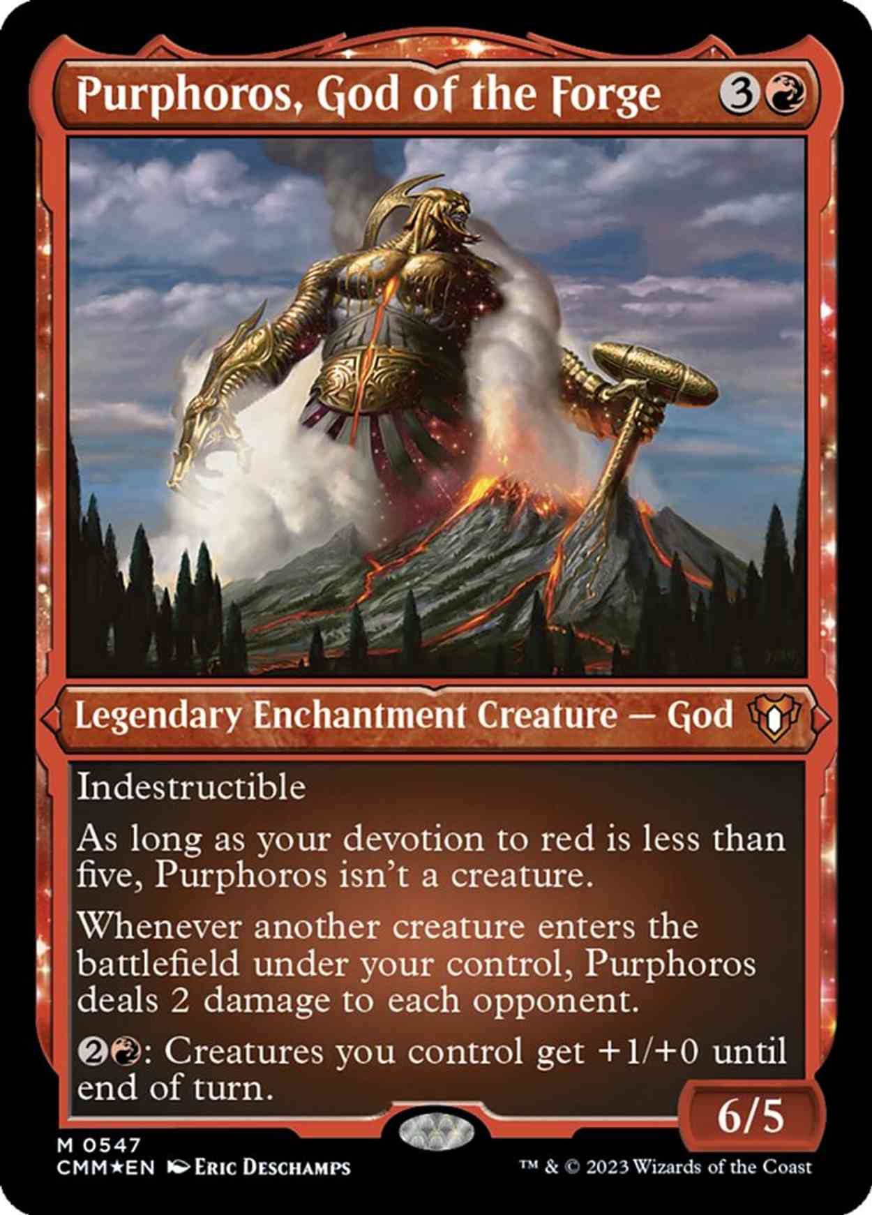 Purphoros, God of the Forge (Foil Etched) magic card front