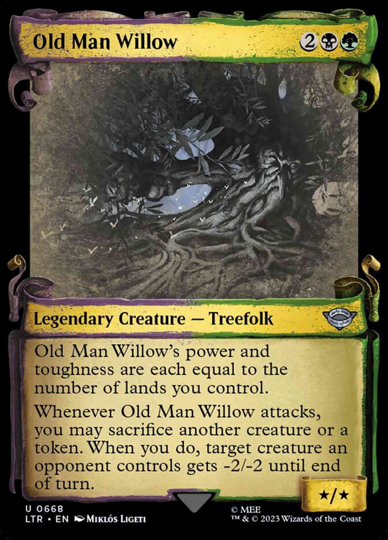 Old Man Willow (Showcase Scrolls) magic card front