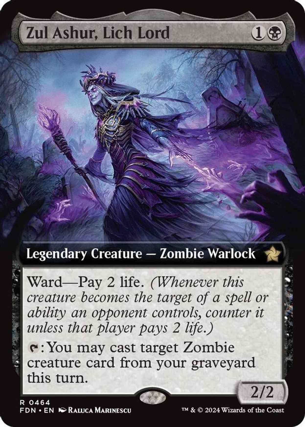 Zul Ashur, Lich Lord (Extended Art) magic card front