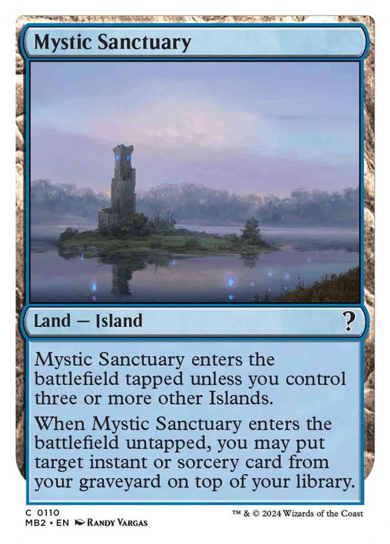 Mystic Sanctuary (White Border) magic card front