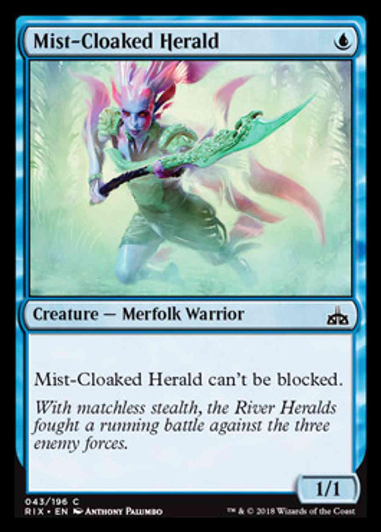 Mist-Cloaked Herald magic card front