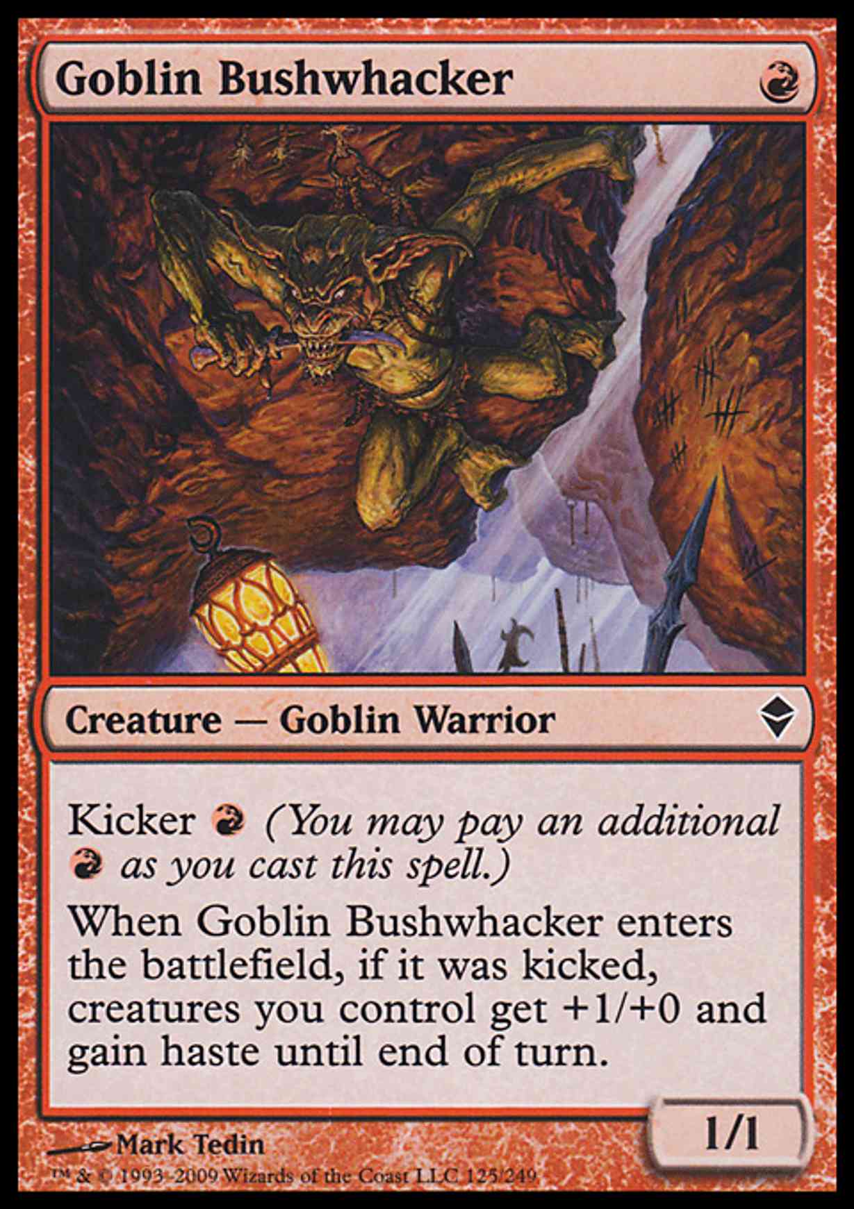 Goblin Bushwhacker magic card front