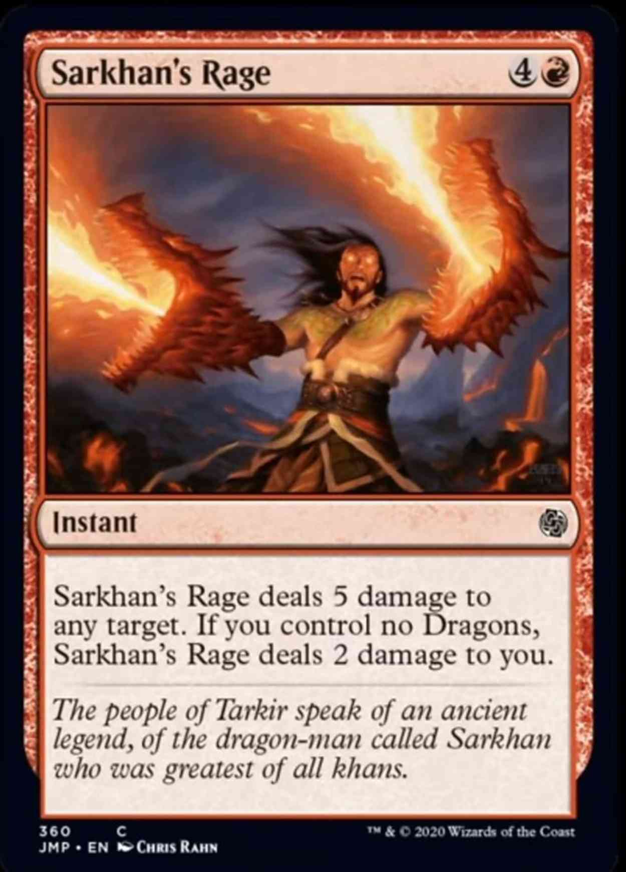 Sarkhan's Rage magic card front