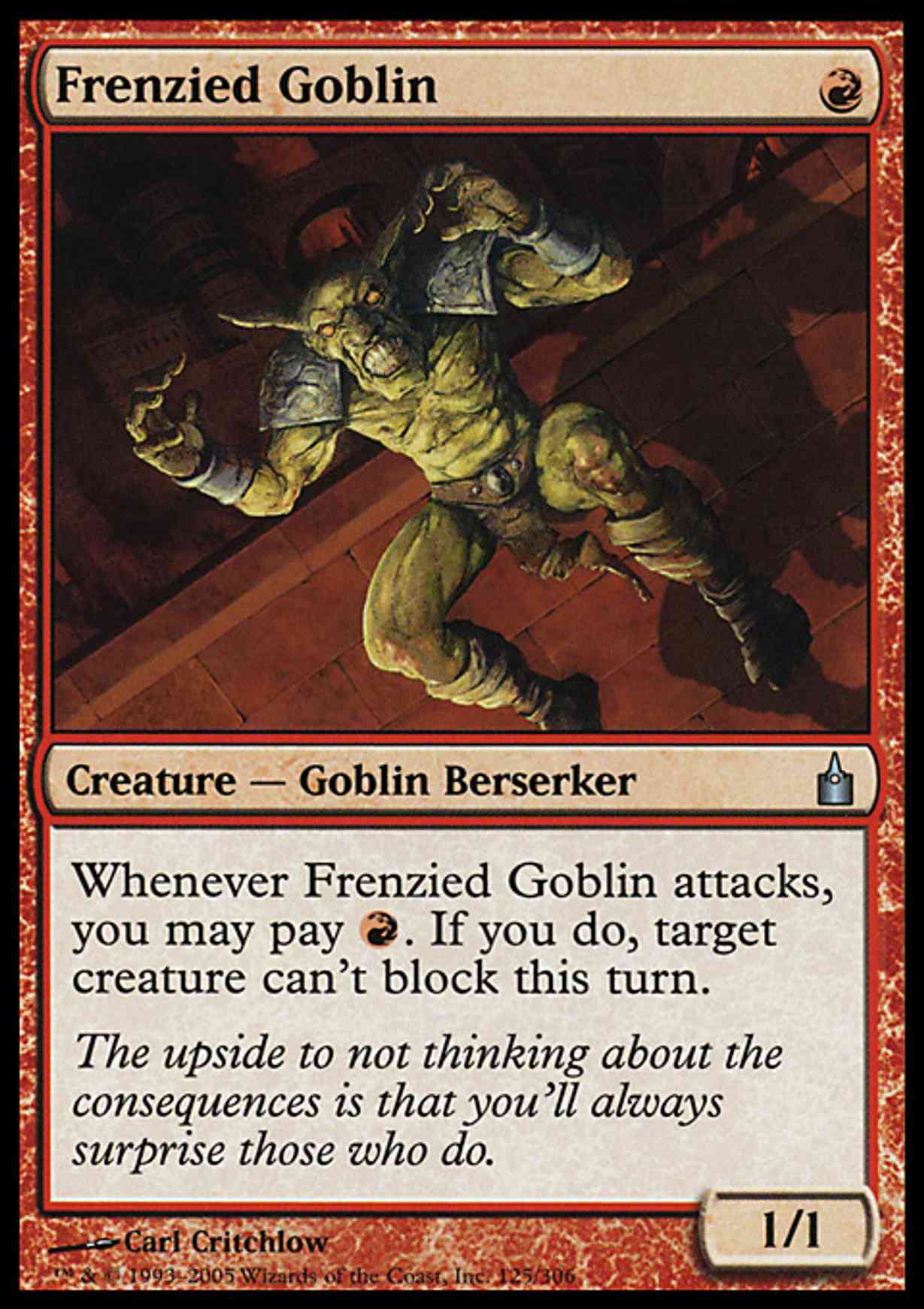 Frenzied Goblin magic card front